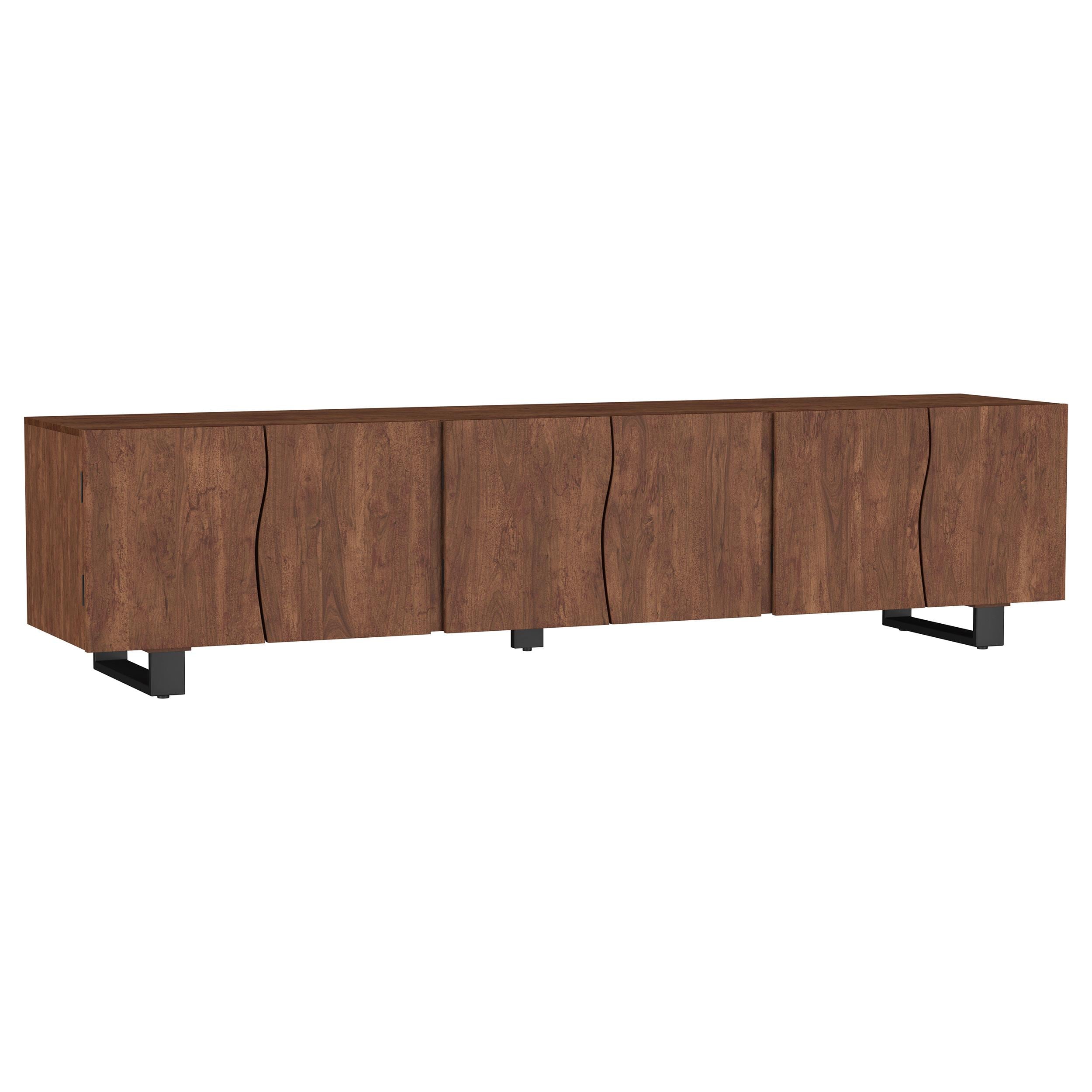 Trask 86-inch Wood TV Stand Media Console Mango Brown - 701790