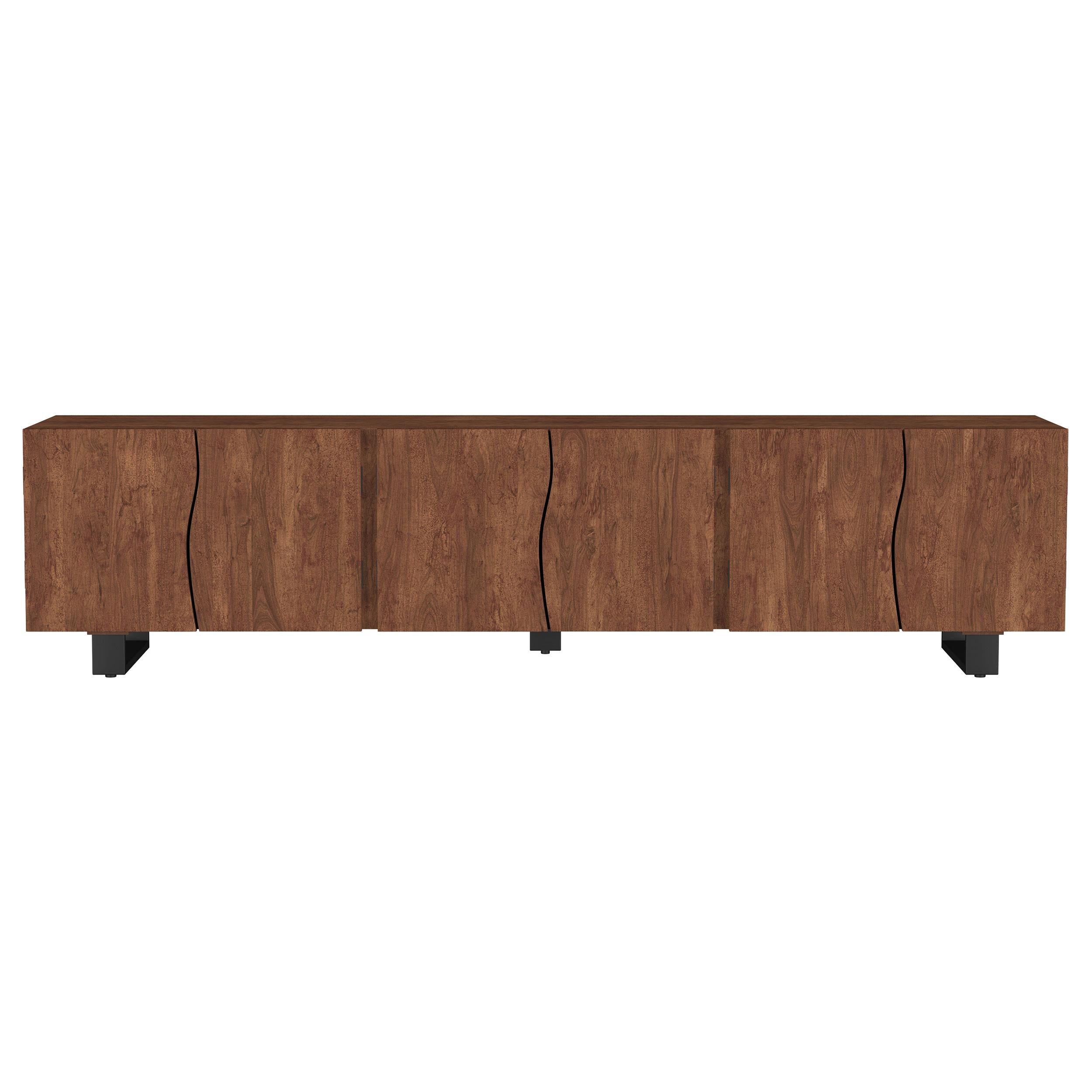 Trask 86-inch Wood TV Stand Media Console Mango Brown - 701790