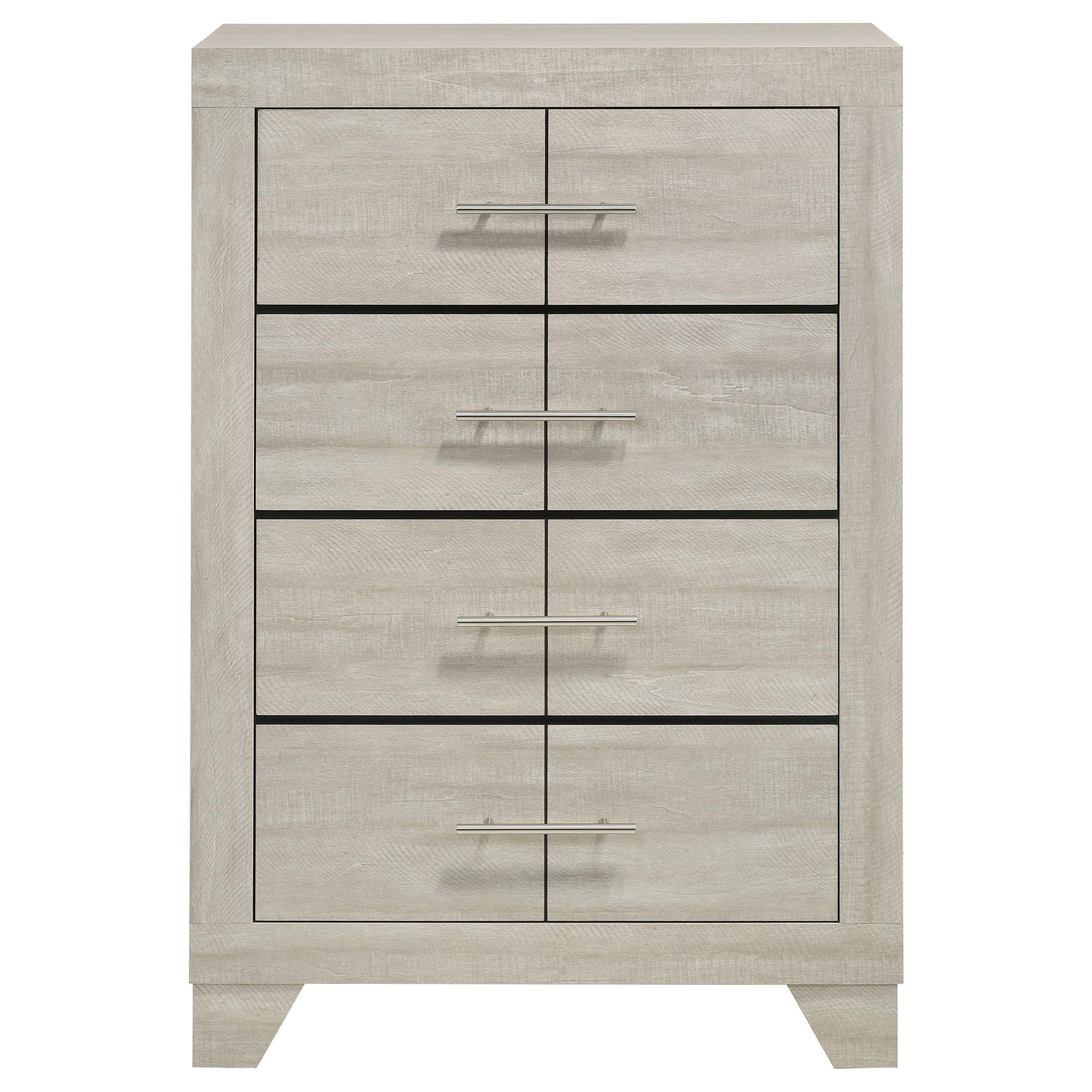 Trenton 4-drawer Bedroom Chest of Drawers Rustic Cream - 225065