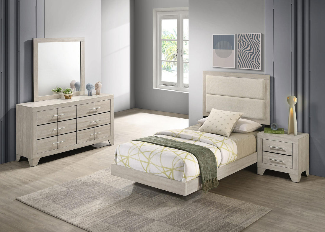 Trenton 4-piece Twin Bedroom Set Rustic Cream - 225061T-S4