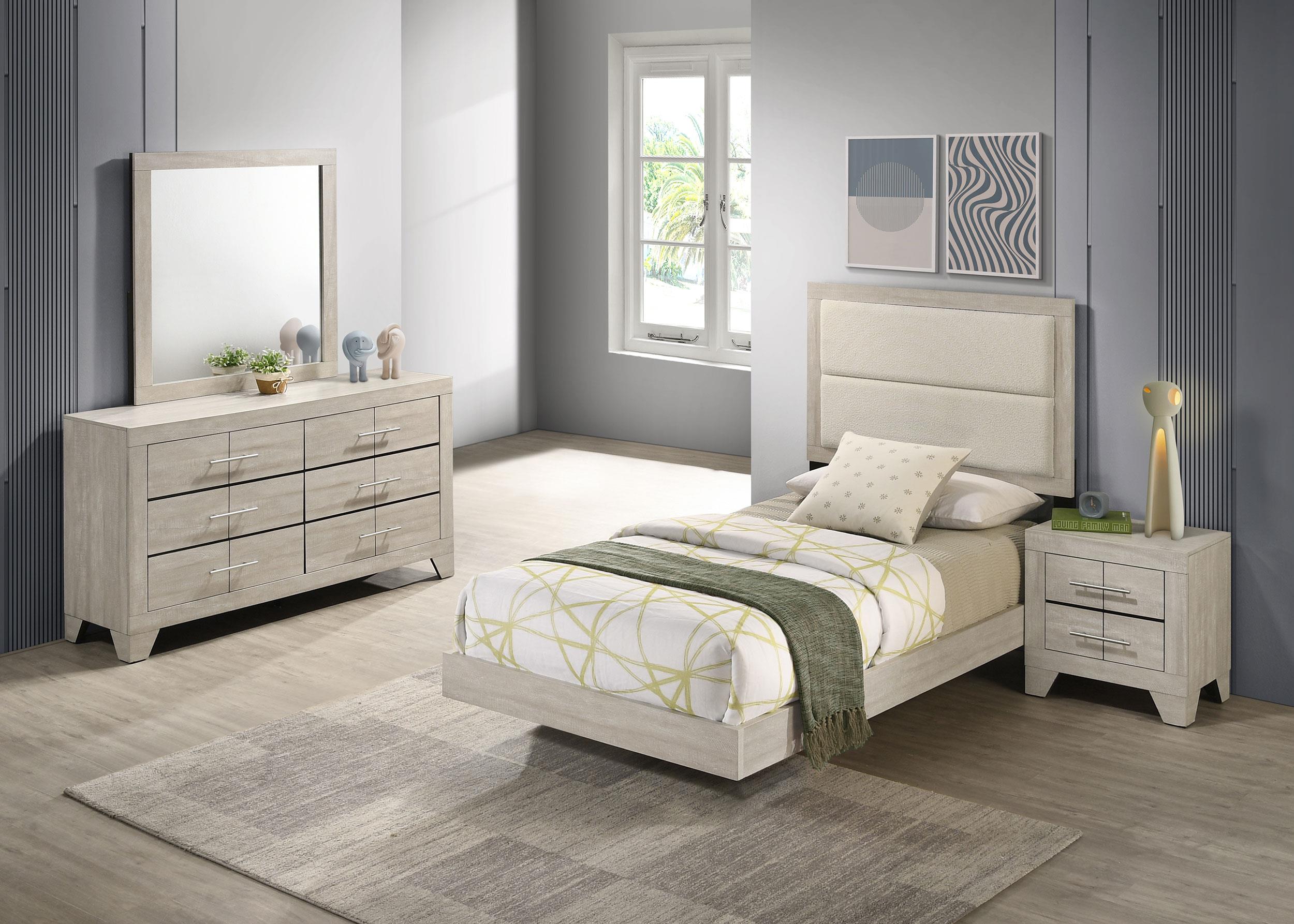 Trenton 4-piece Twin Bedroom Set Rustic Cream - 225061T-S4