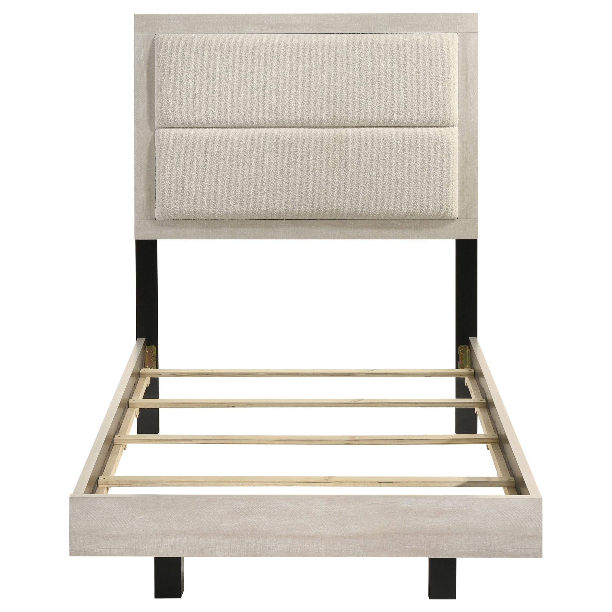 Trenton 54-inch Wood Twin Panel Bed Rustic Cream - 225061T