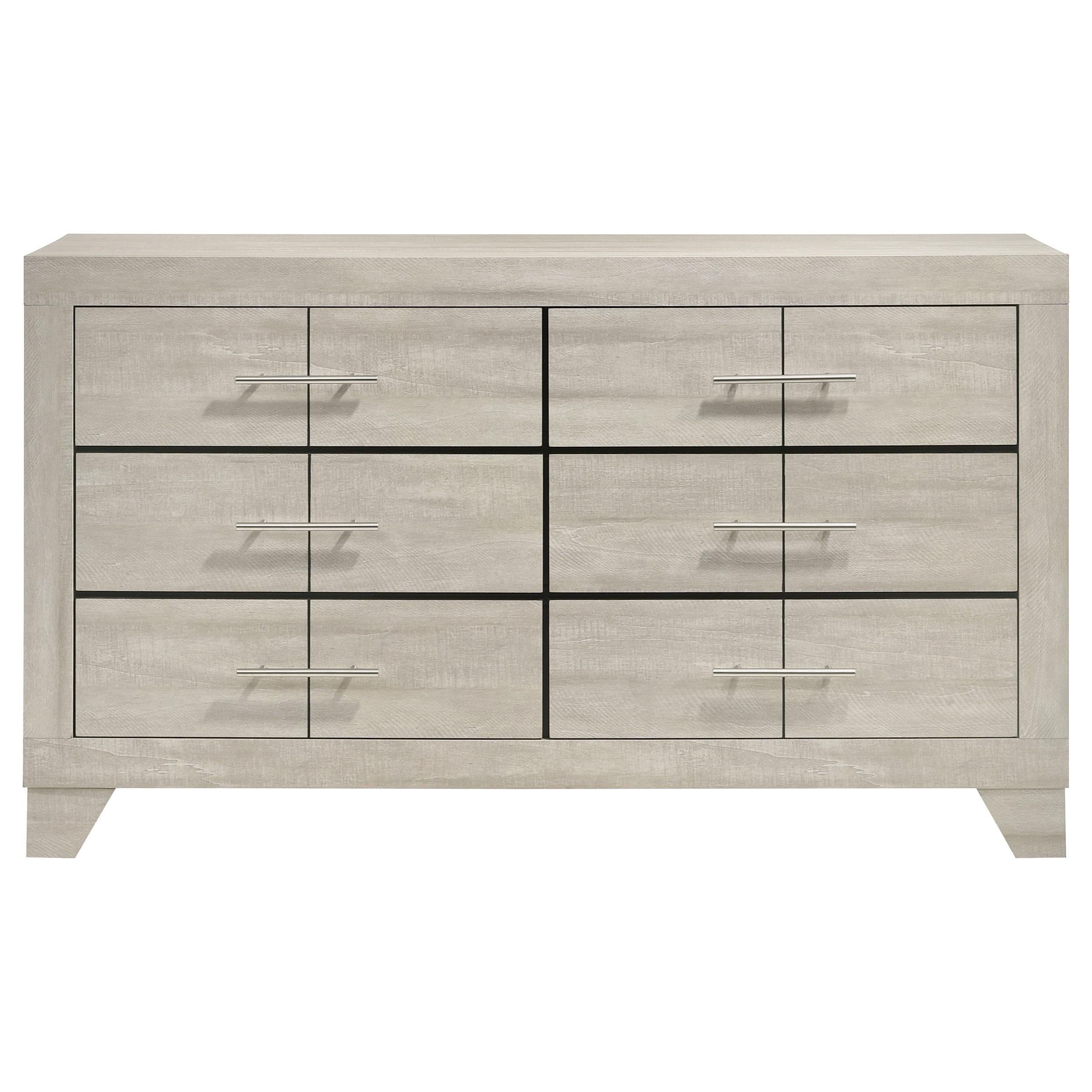 Trenton 6-drawer Bedroom Dresser Rustic Cream - 225063