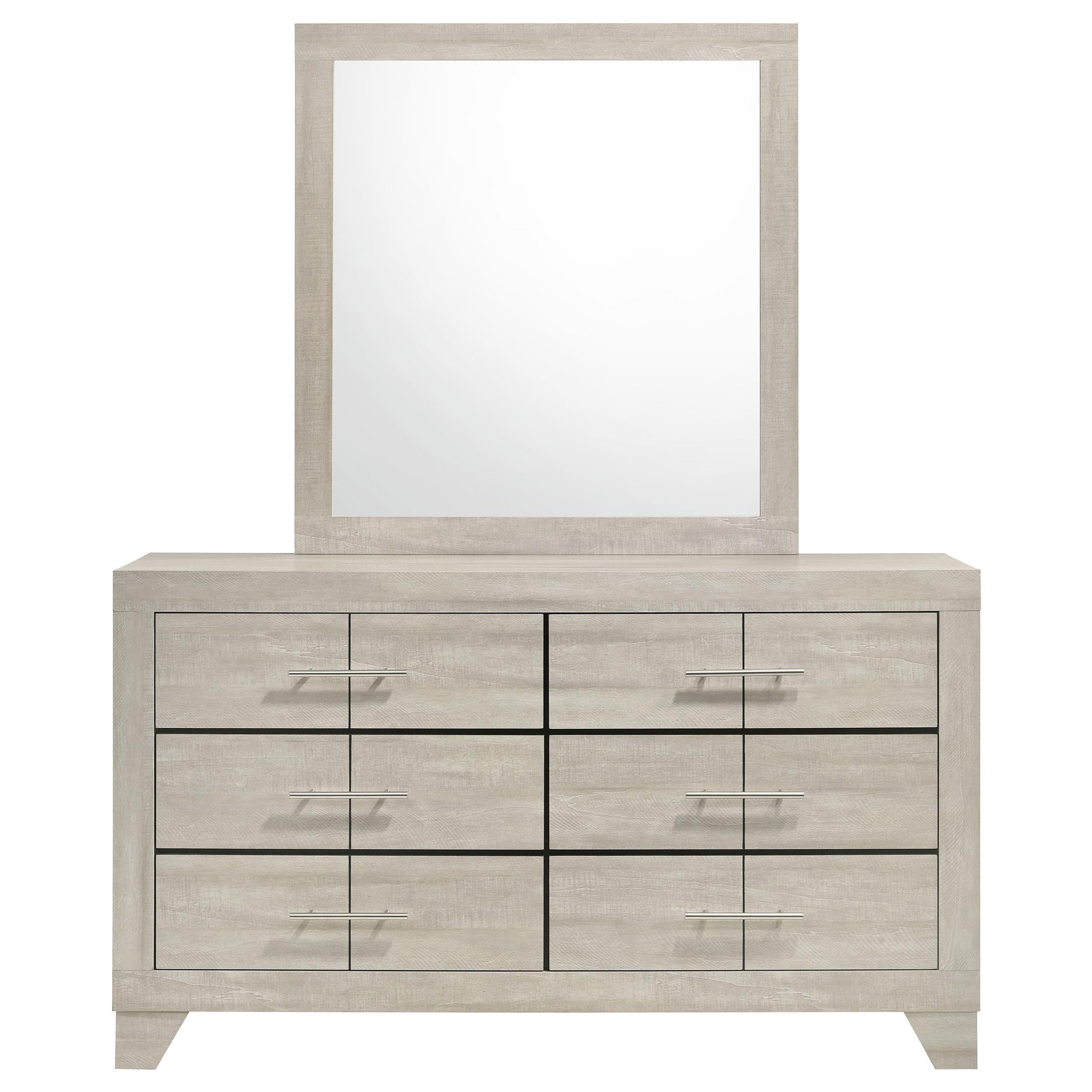 Trenton 6-drawer Bedroom Dresser With Mirror Rustic Cream - 225063M
