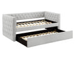 Trina Dove Gray Twin Daybed with Trundle - SET | 5335DV-ARM | 5335DV-BACK - Bien Home Furniture & Electronics