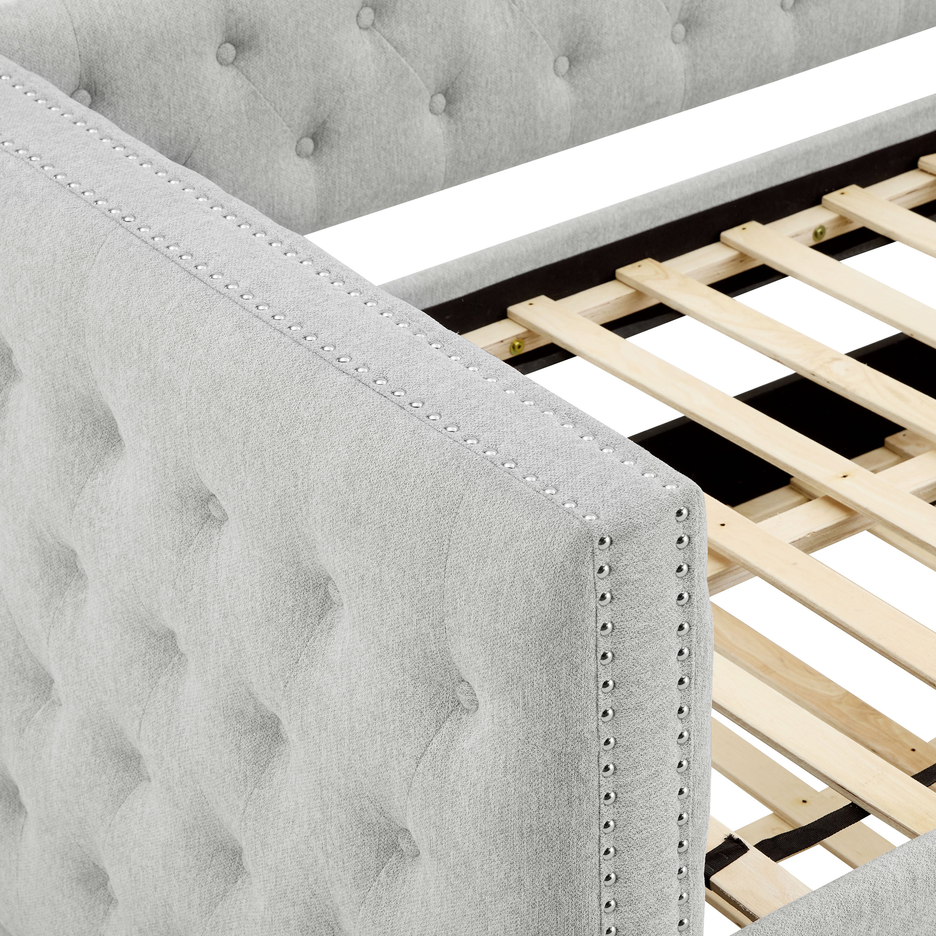 Trina Dove Gray Twin Daybed with Trundle - SET | 5335DV-ARM | 5335DV-BACK - Bien Home Furniture & Electronics