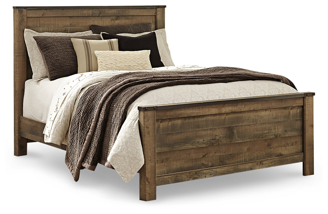 Trinell Brown Queen Panel Bed, Chest and 2 Nightstands - B446B59