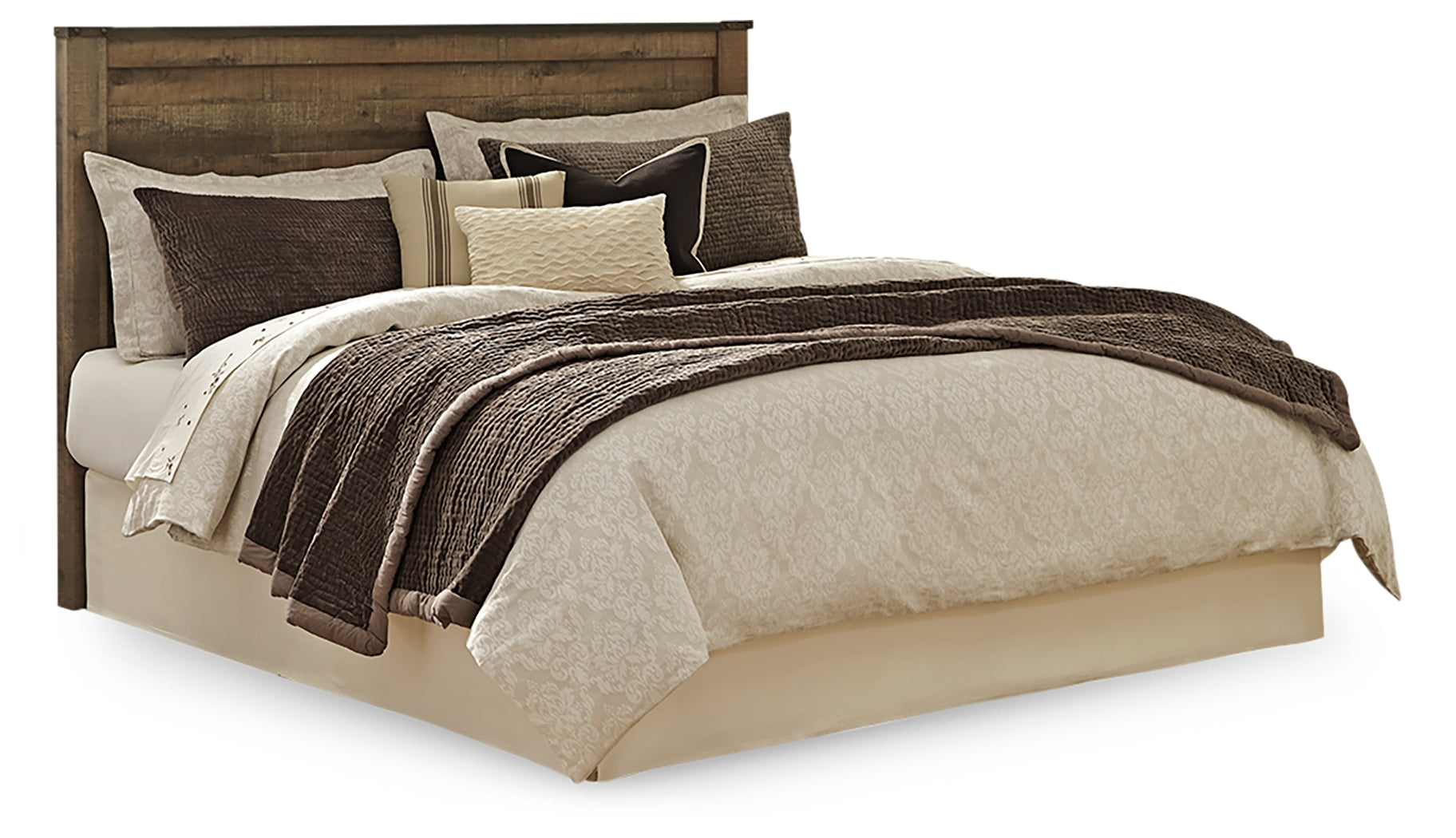 Trinell Brown Queen Panel Headboard, Dresser, Mirror, Chest and Nightstand - B446B90