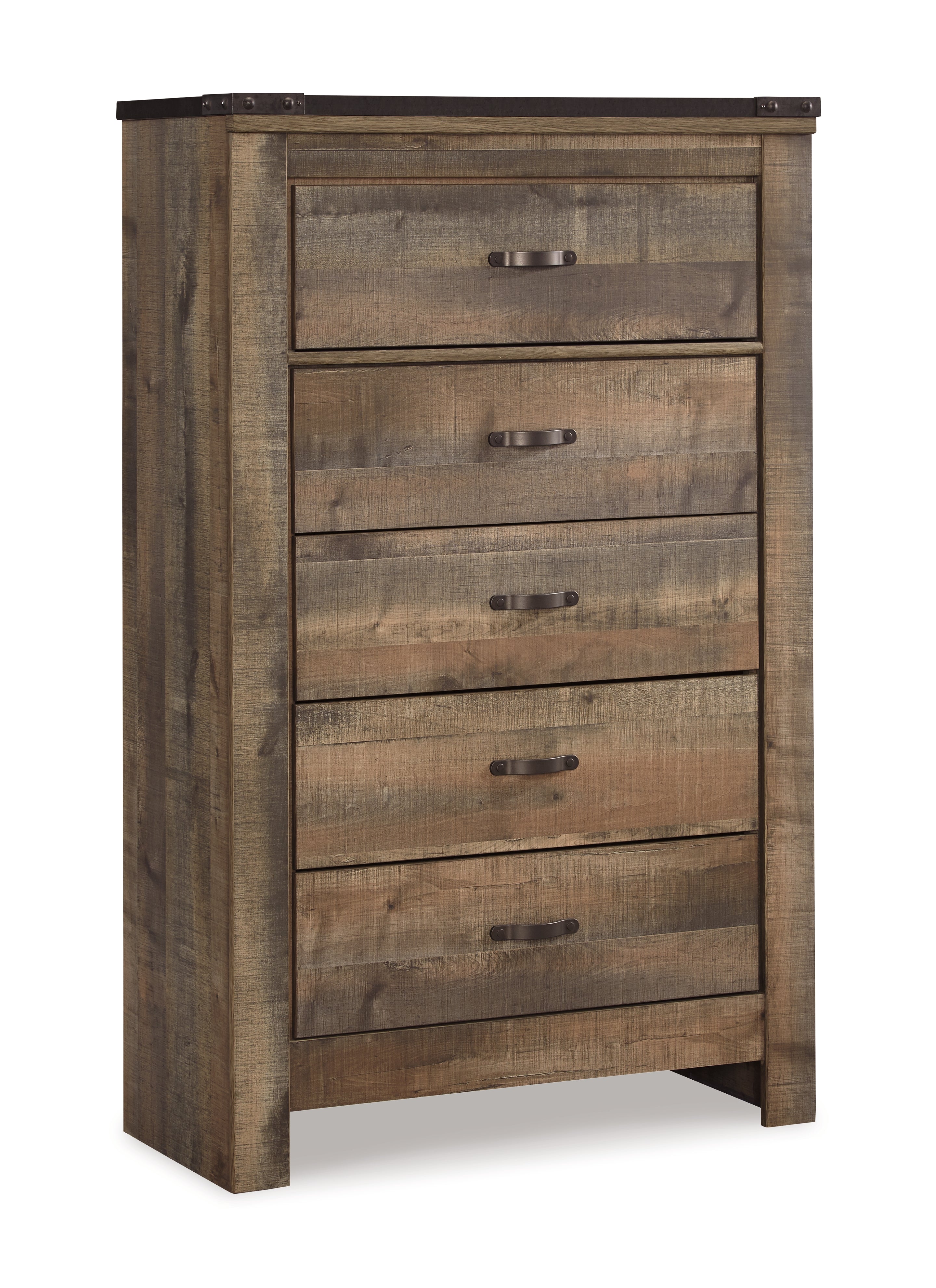 Trinell King Panel Bed with Dresser, Chest and Nightstand in Brown from Ashley - Luna Furniture