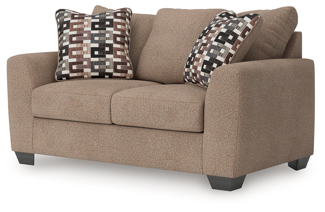Triston-Peaks Suede Loveseat - 3020435