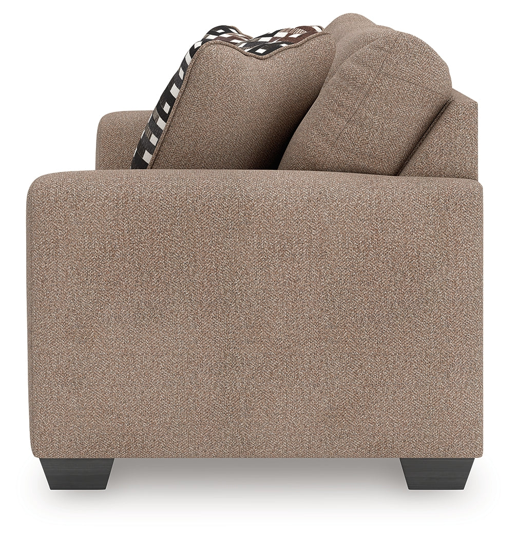 Triston-Peaks Suede Loveseat - 3020435
