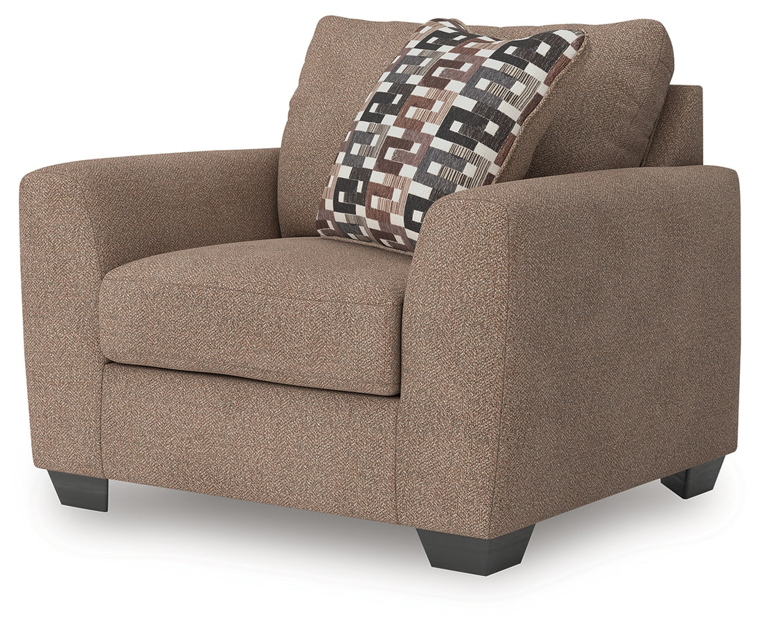 Triston-Peaks Suede Oversized Chair - 3020423