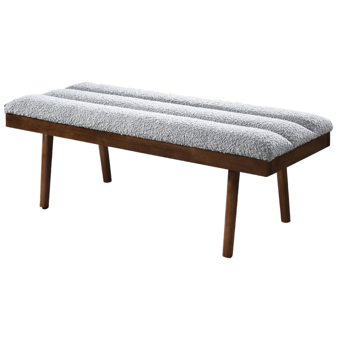 Troni Light Grey Boucle Bench - BEN00502201