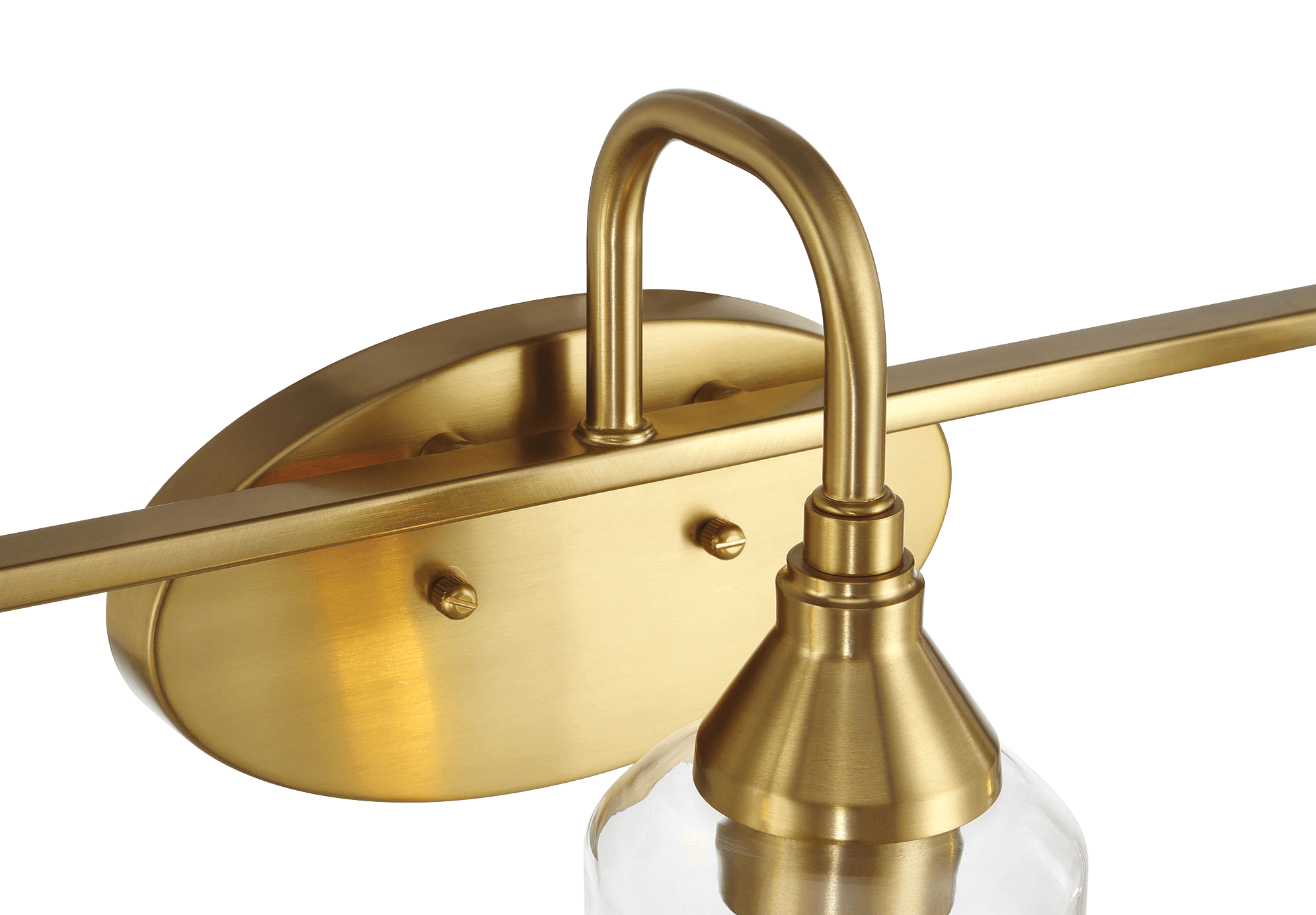Twilight Three Lights Brushed Gold Contemporary Vanity Light 22"W × 10"H × 7.48"E with Clear Glass - WLL03901201