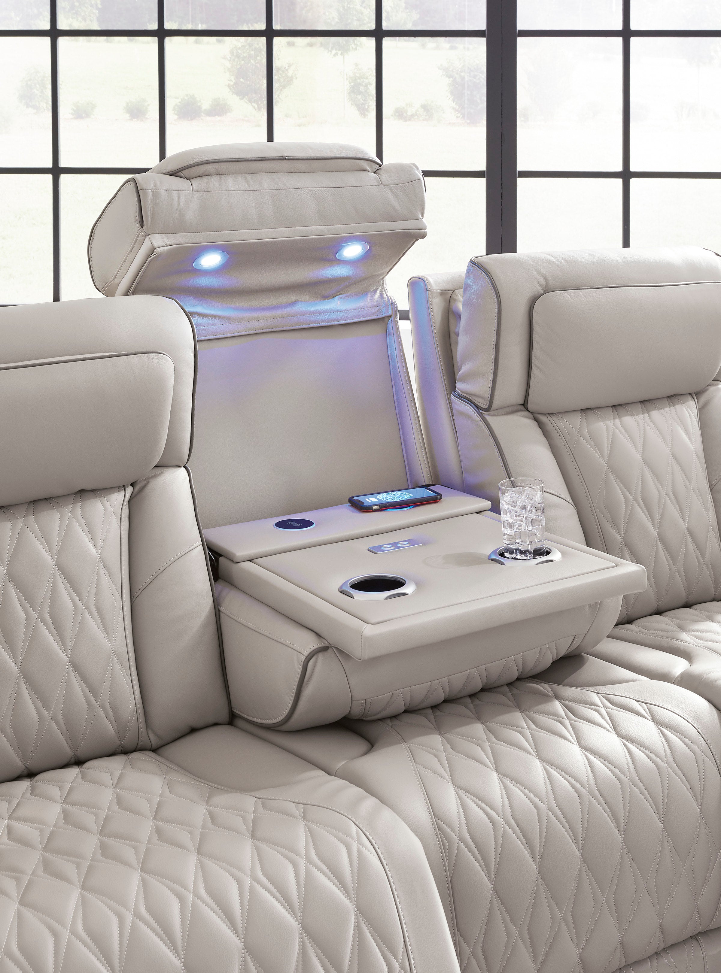 U271-05 Power Reclining Set (Genuine Leather + Air Massage) *Chair - U271-05 Power Reclining Set Chair