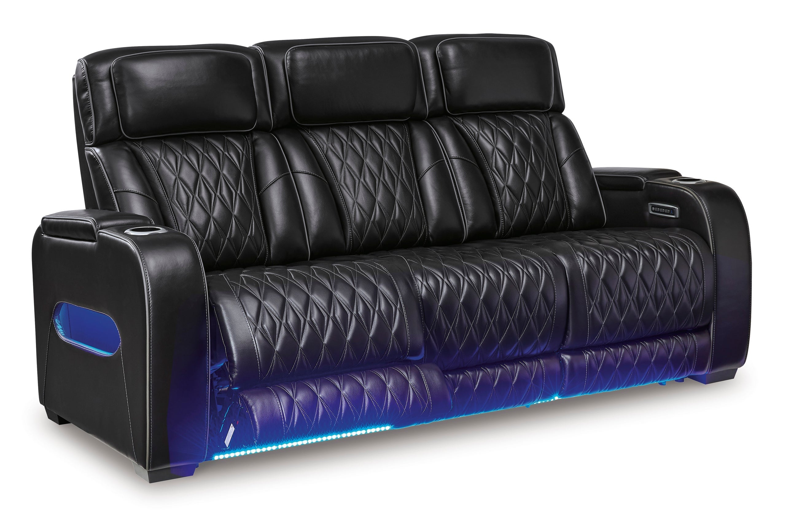 U271-06 Power Reclining Set (Genuine Leather + Air Massage) *Chair - U271-06 BLACK Chair