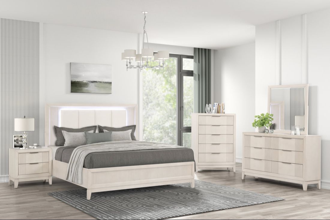Uptown 4pc or 5pc Bedroom Set - Queen, King *Queen 5pc - Uptown 4pc or 5pc Bedroom Set Queen 5pc