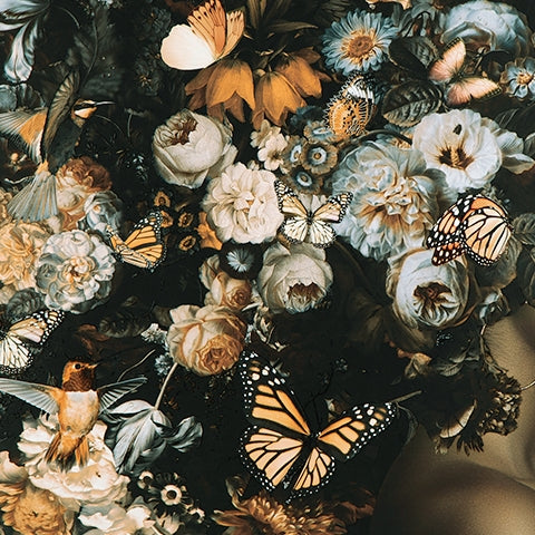 Valfer Orange/Black/White Wall Art - A8000481