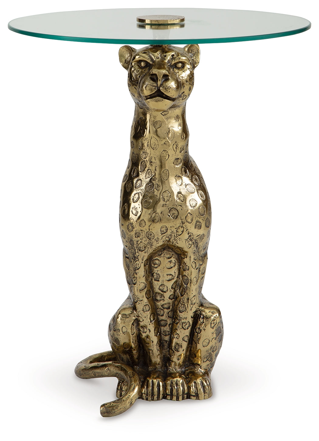 Vallain Antique Gold Finish Accent Table - A4000605