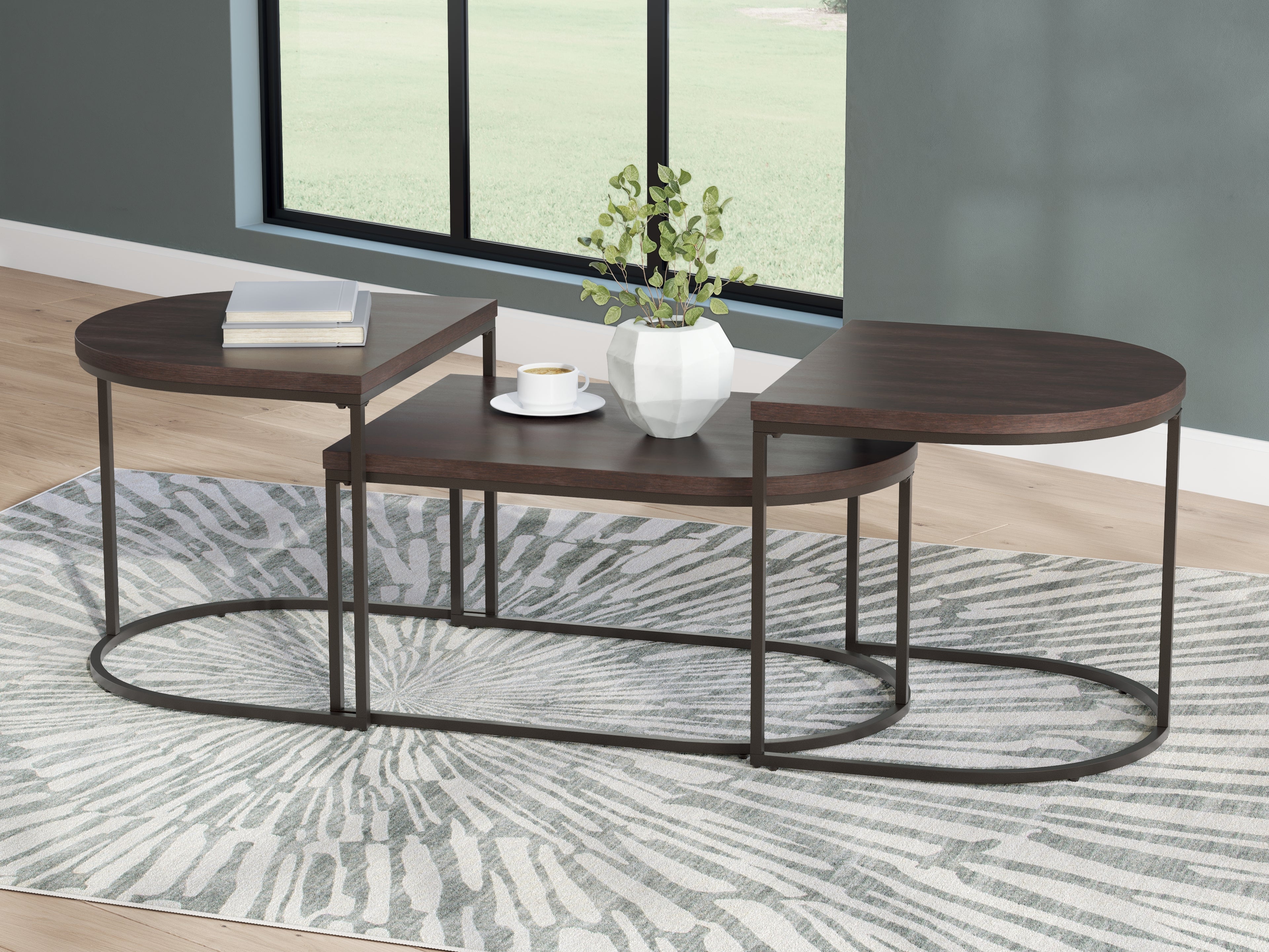 Vanmore Dark Brown Table (Set of 3) - T199-13