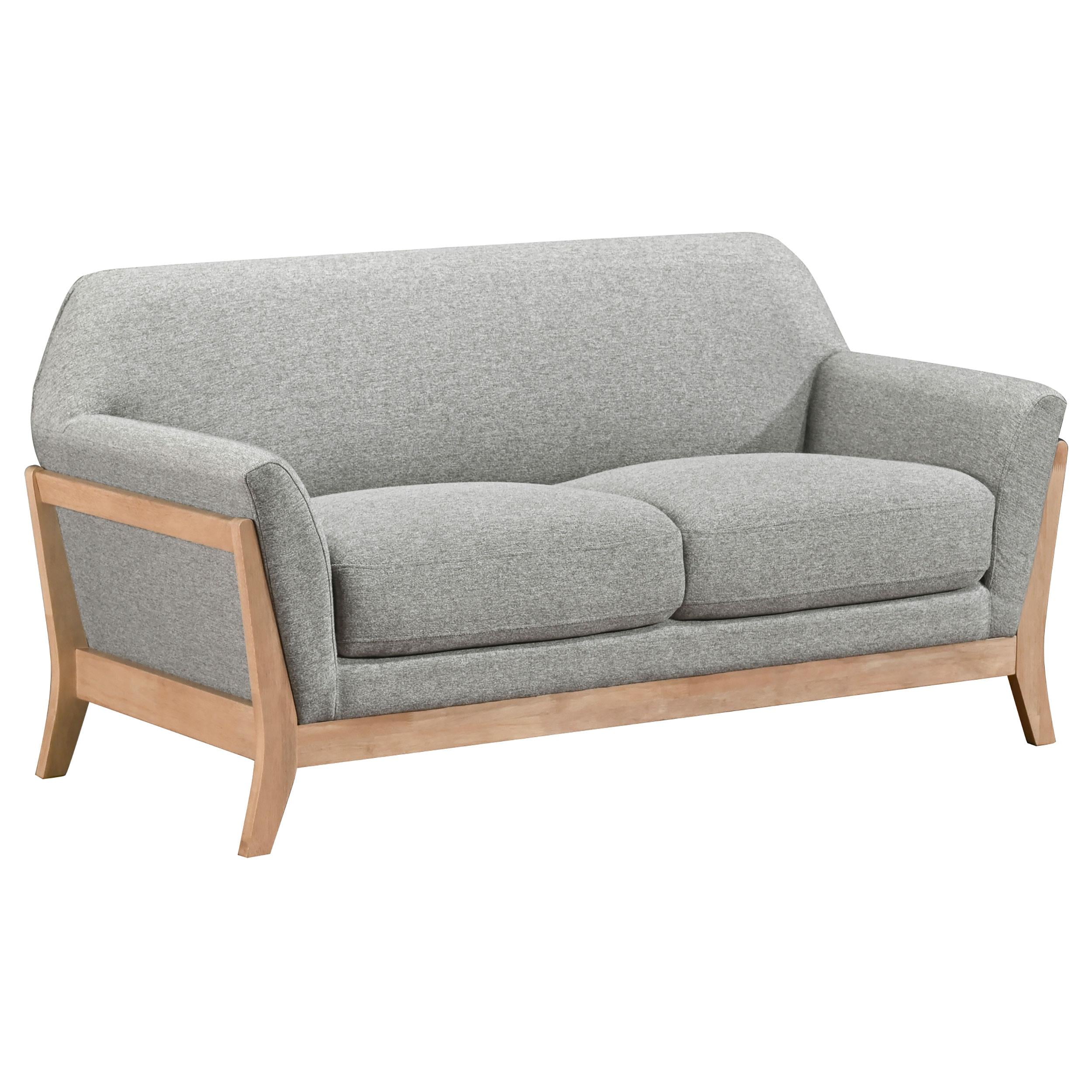 Vaughn Fabric Upholstered Flared Arm Loveseat Grey - 511072