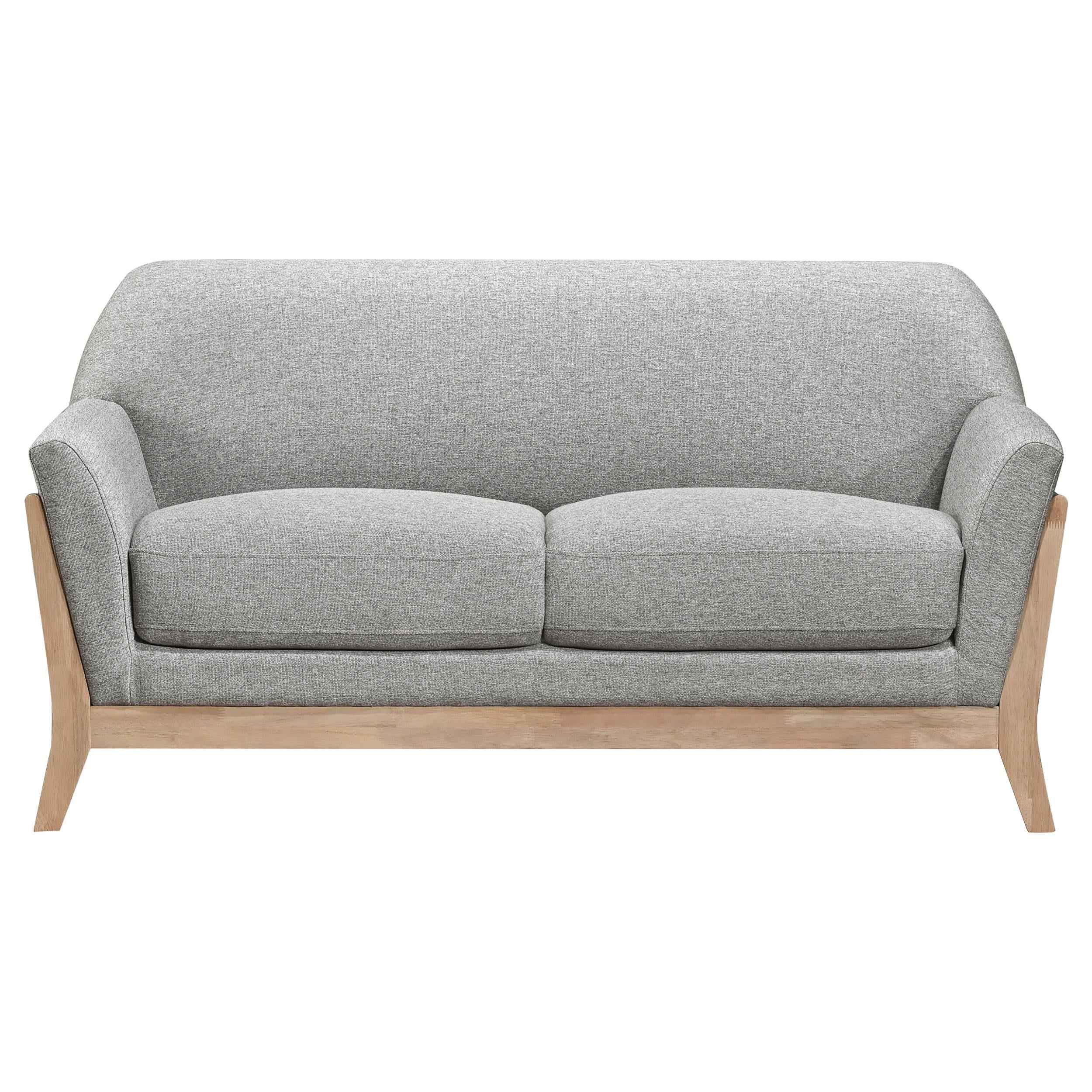 Vaughn Fabric Upholstered Flared Arm Loveseat Grey - 511072