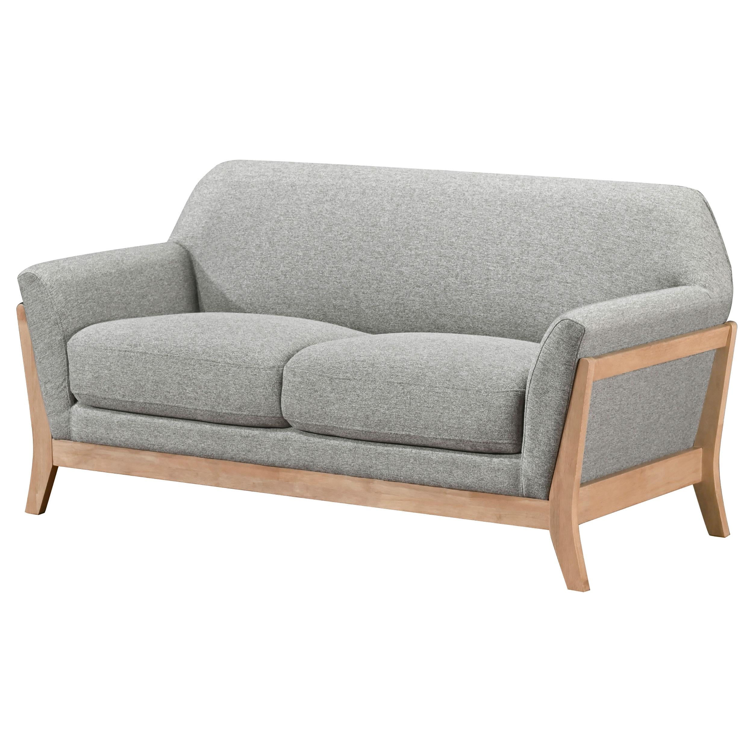 Vaughn Fabric Upholstered Flared Arm Loveseat Grey - 511072