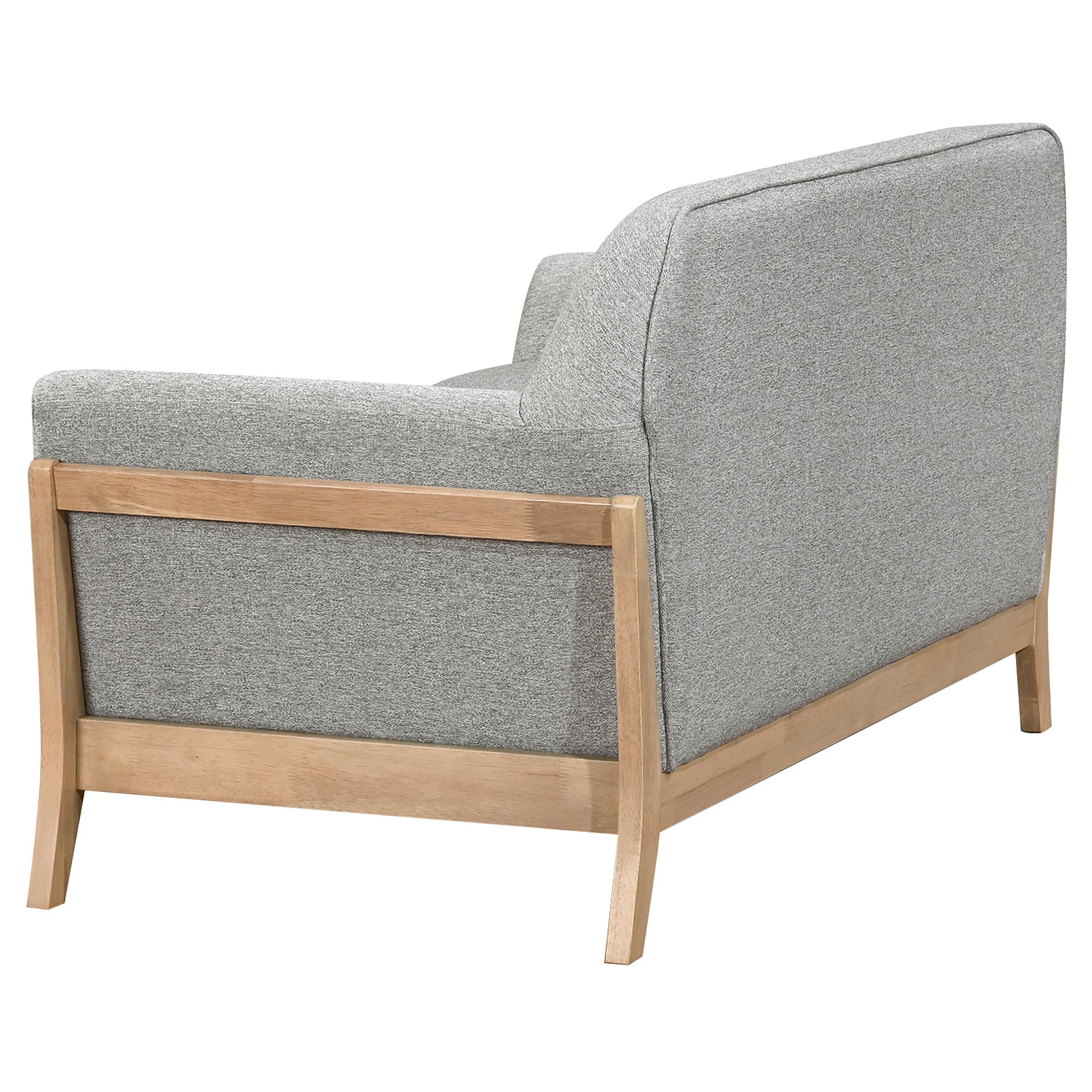 Vaughn Fabric Upholstered Flared Arm Loveseat Grey - 511072
