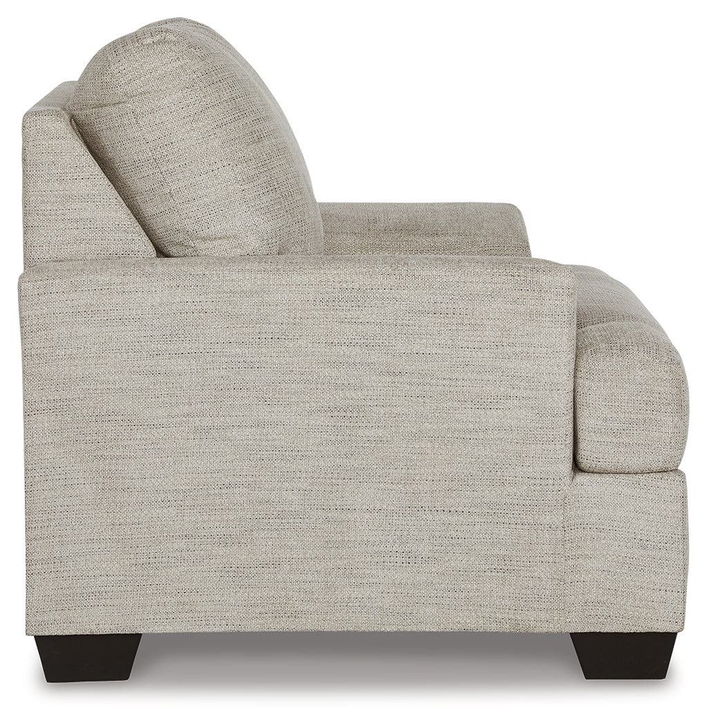 Vayda Chair and Ottoman in Pebble - PKG015018