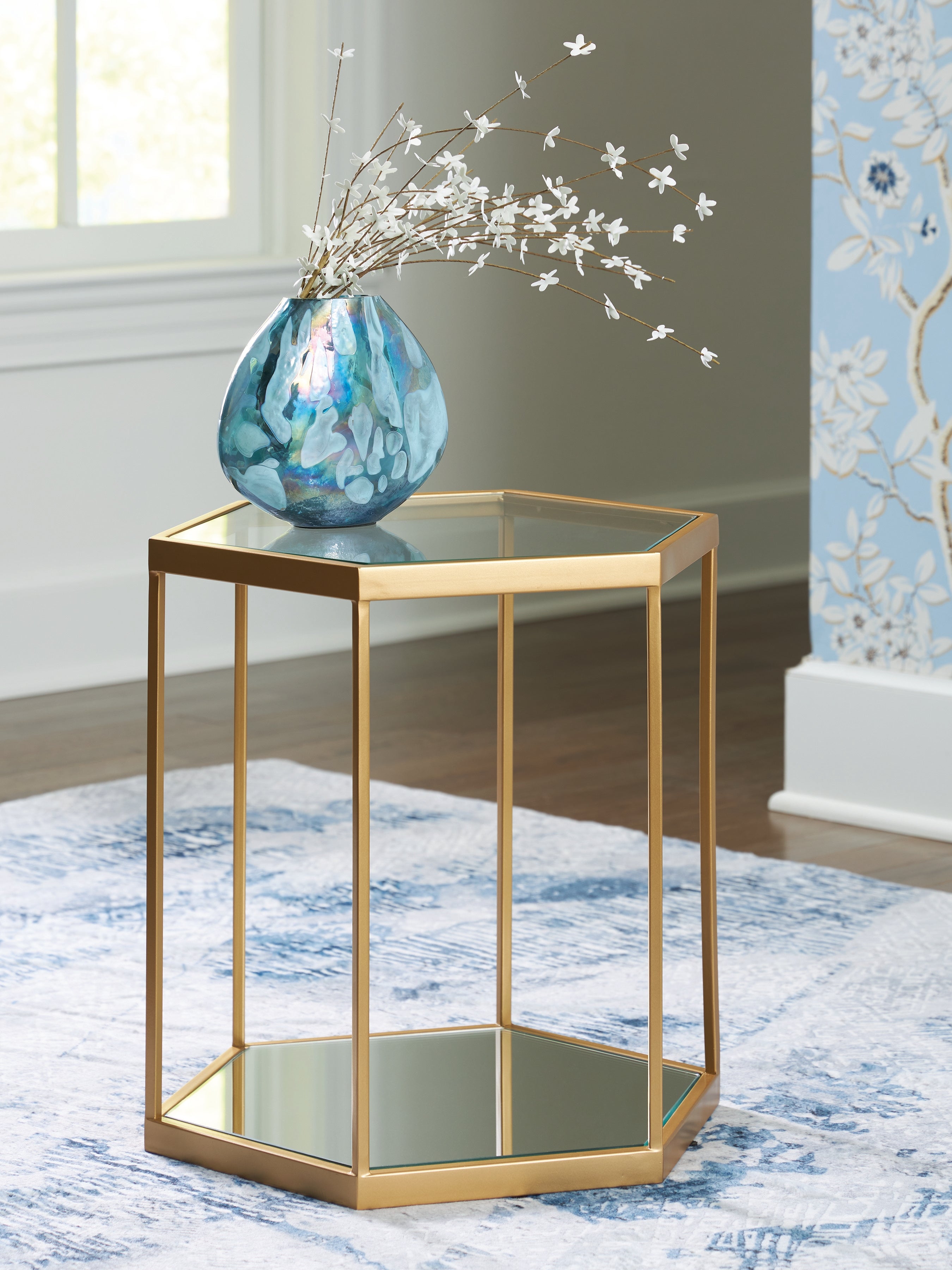 Veerwick Gold Finish Accent Coffee Table - A4000661