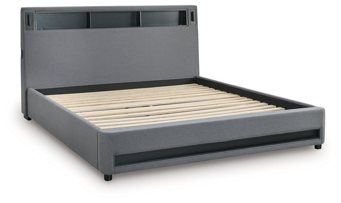 Verishaw Gray California King Upholstered Bed - PCB2721B22