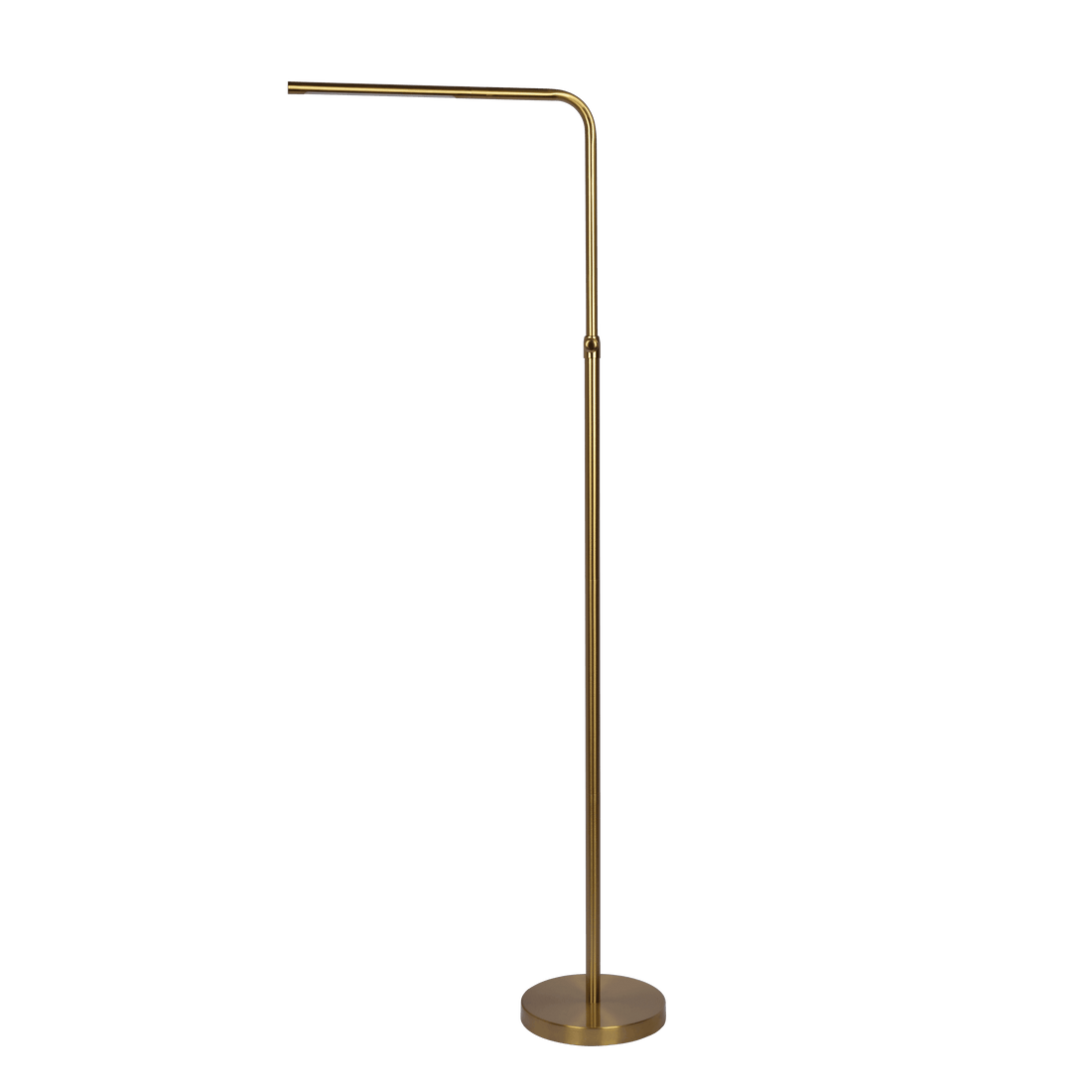 Verve Brassed Gold Floor Lamp with On/Off Switch Adjustable Led Round Base - FLL03702001