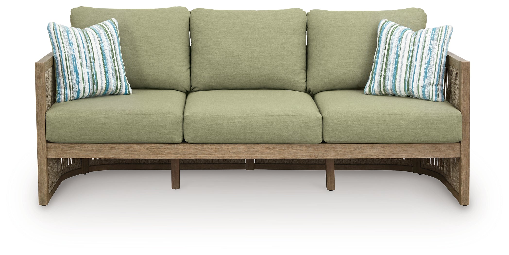 Vision Lane Beige/Green Outdoor Sofa with Cushion - PCP604-838