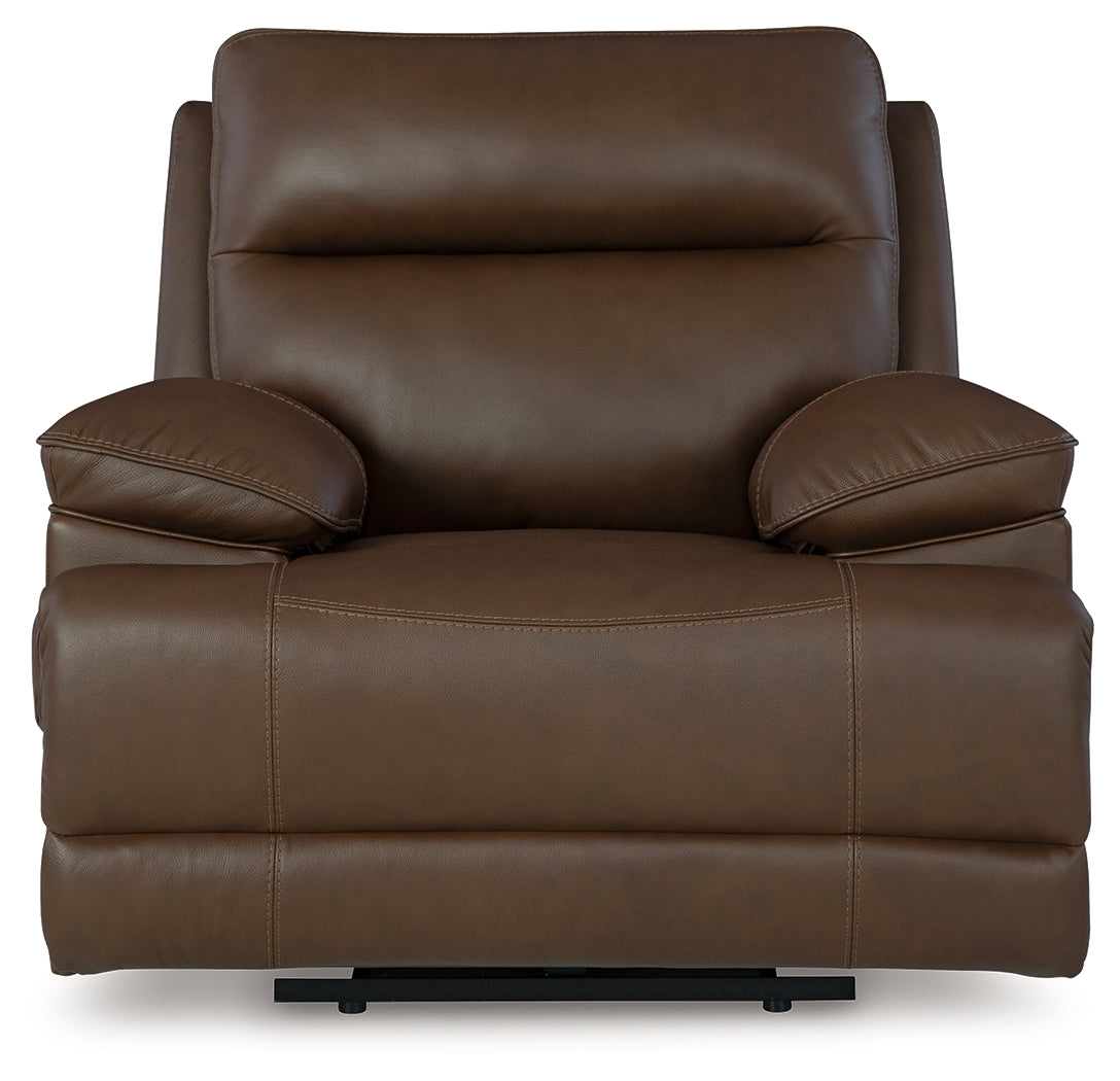 VonRyan Tobacco Power Reclining Sofa, Loveseat and Recliner - U10400U2