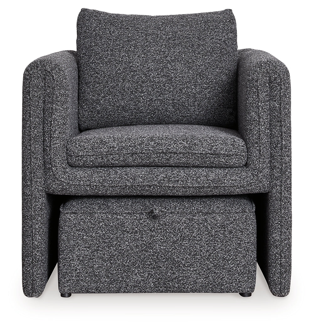Vreni Charcoal/Black Accent Chair - A3000754
