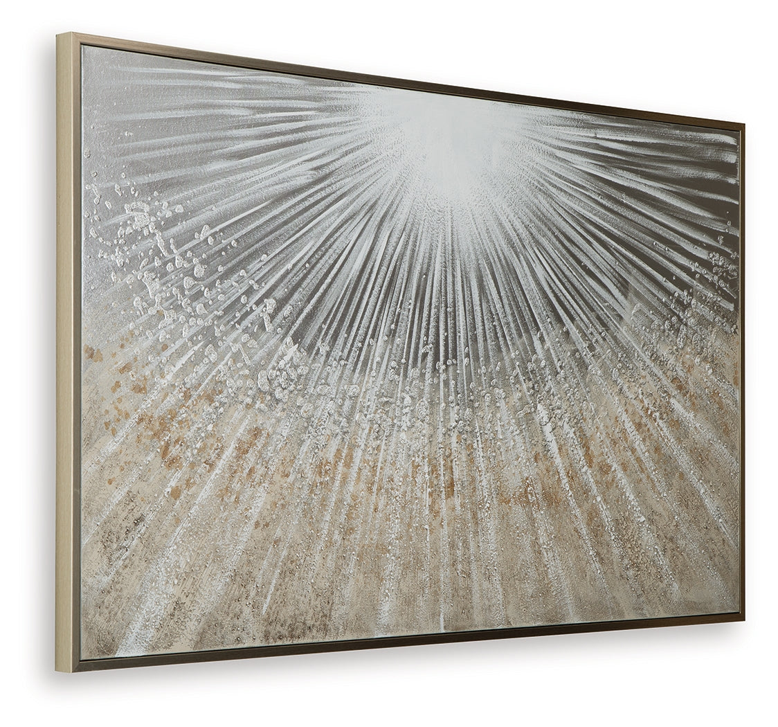 Waldard Gray/Taupe/White Wall Art - A8000501