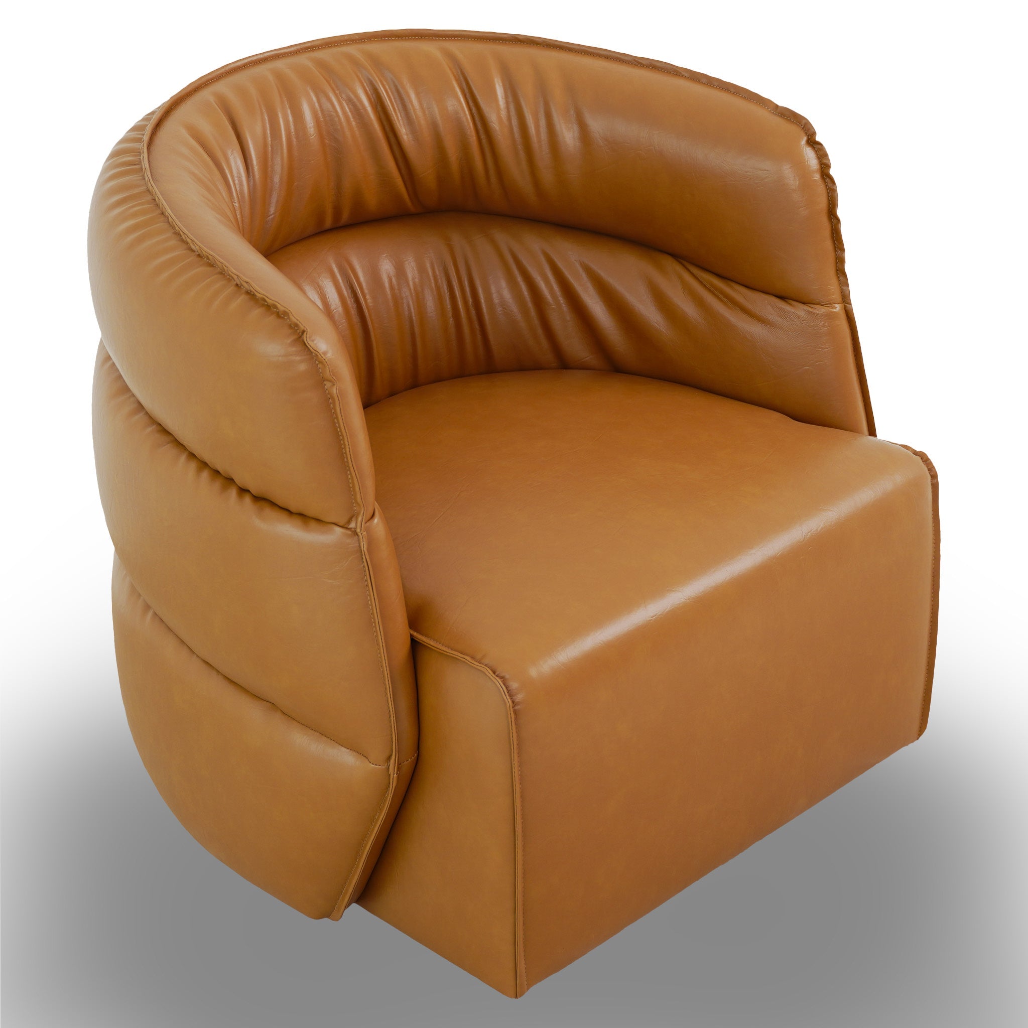 Walden Swivel Chair - Vegan Tan Leather - SCH00500801