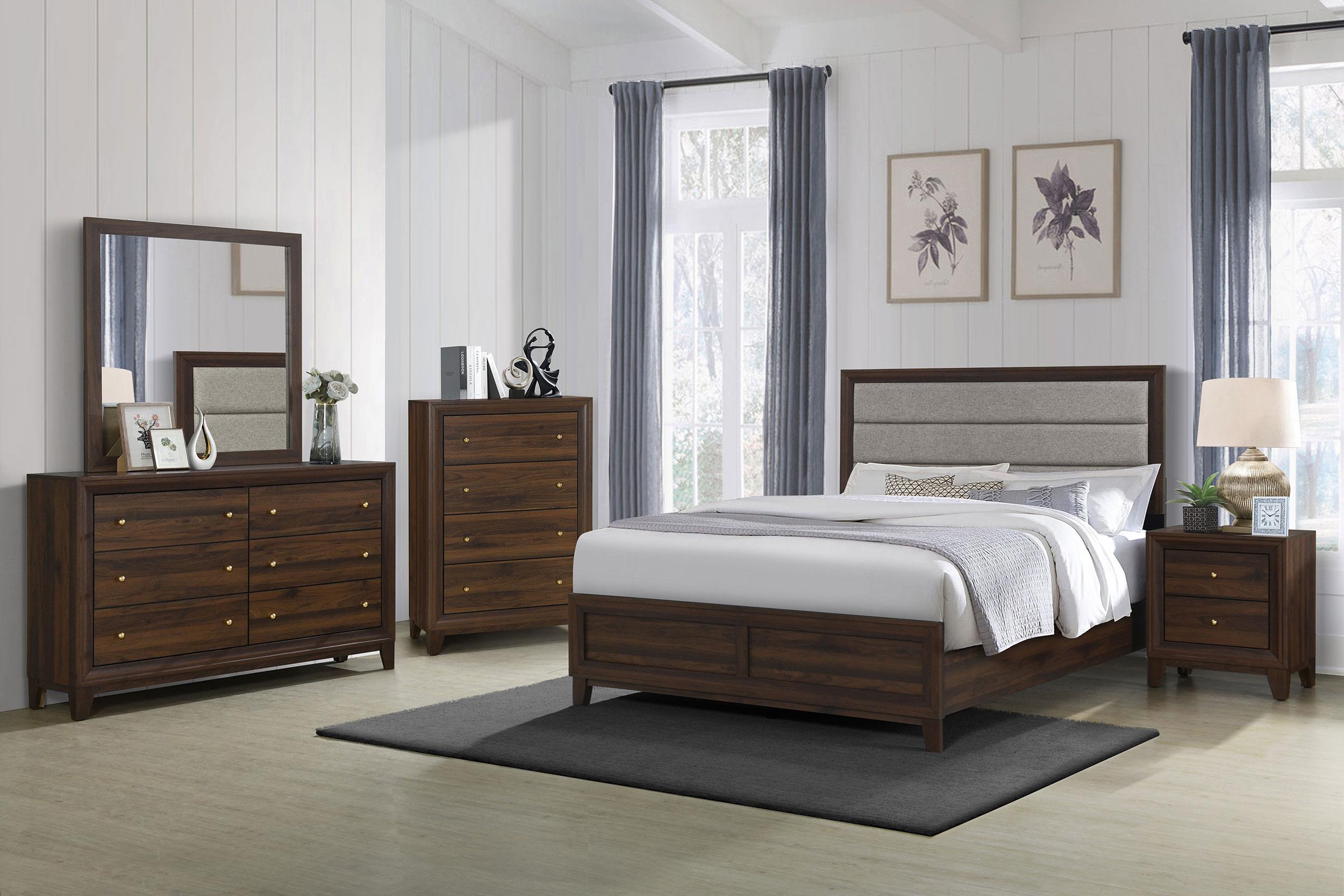 Welsley 5-piece California King Bedroom Set Walnut - 223441KW-S5
