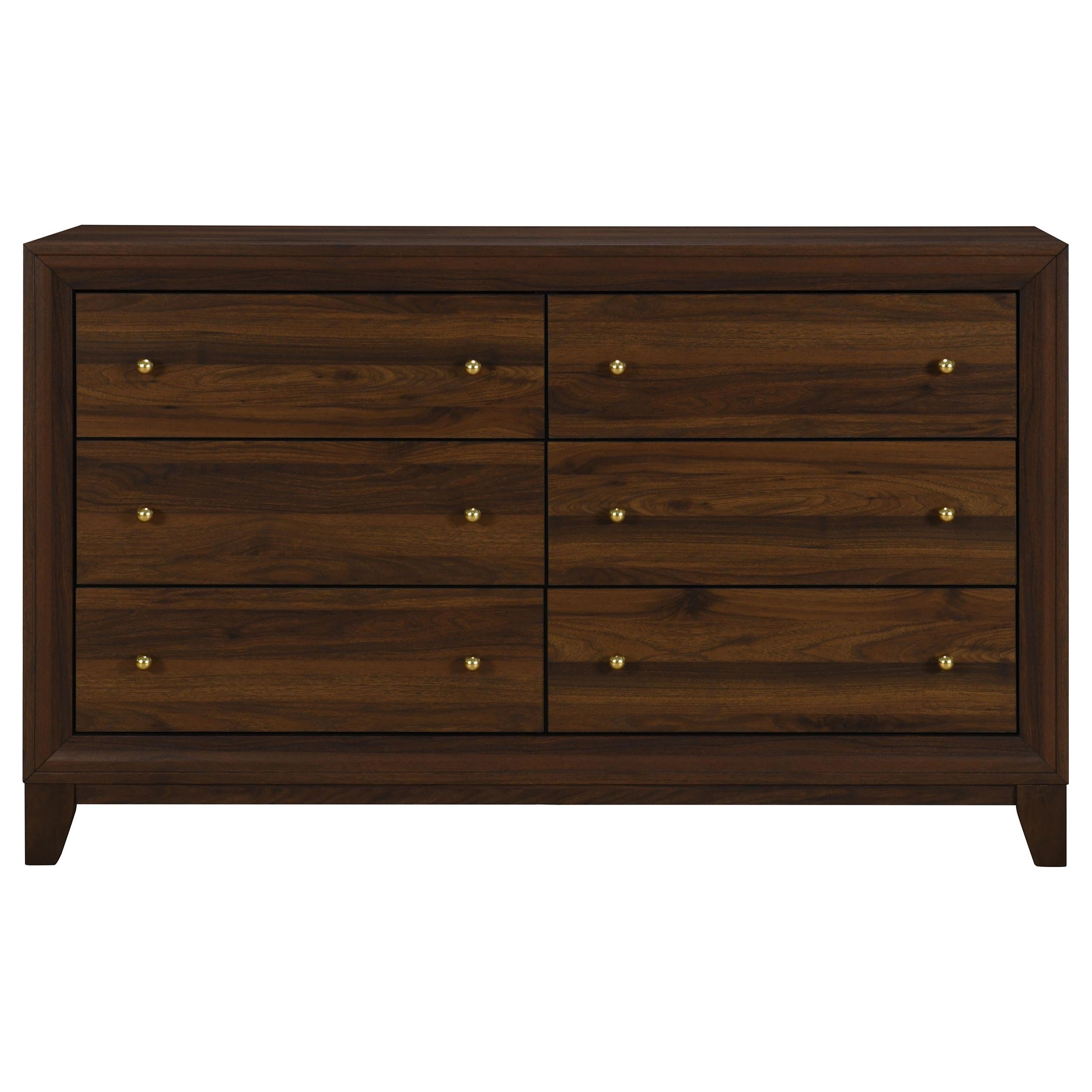 Welsley 6-drawer Dresser Cabinet Walnut - 223443