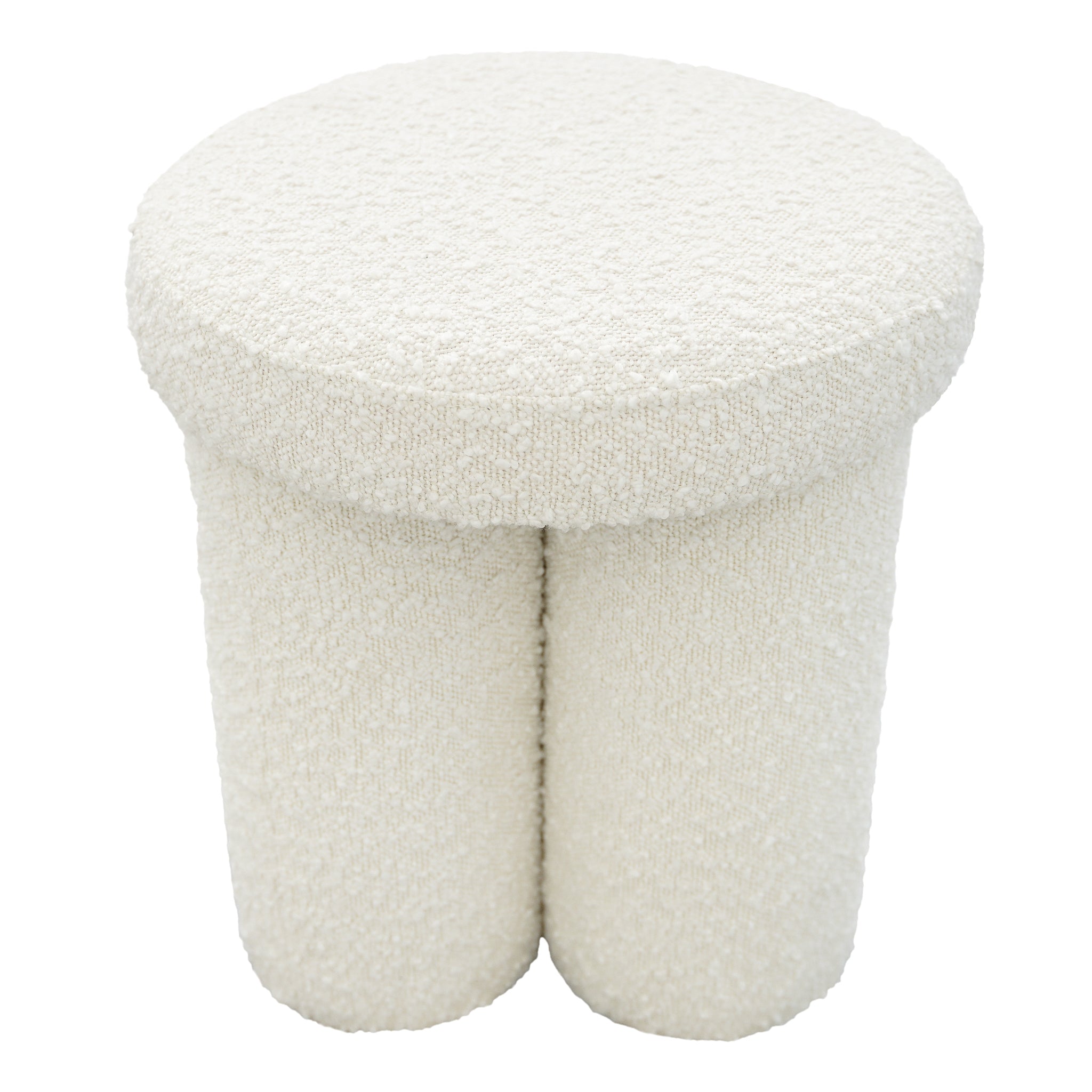 Wesley Ivory Boucle Stool - STL00501301