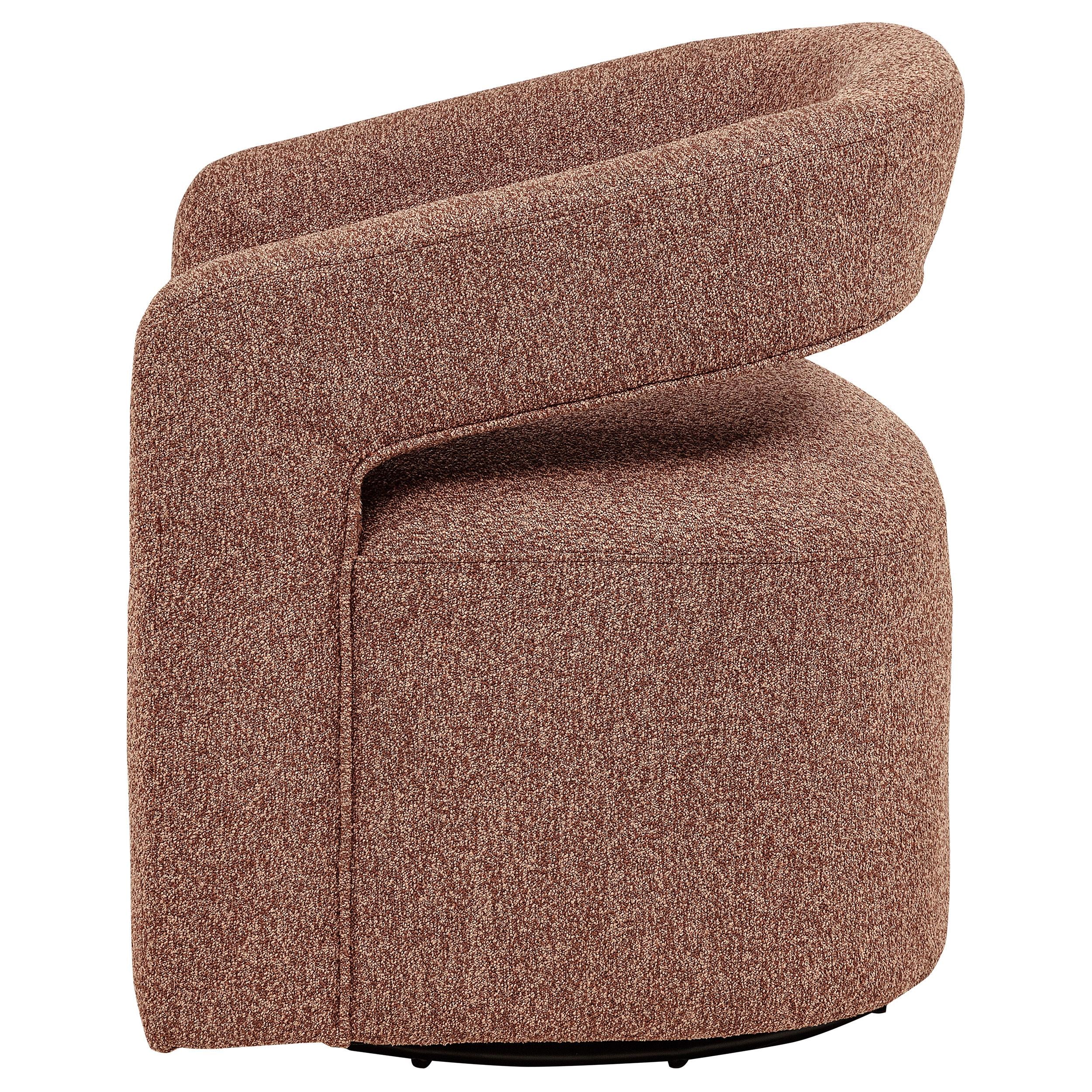 Westhill Boucle Upholstered Swivel Accent Chair Berry - 907539