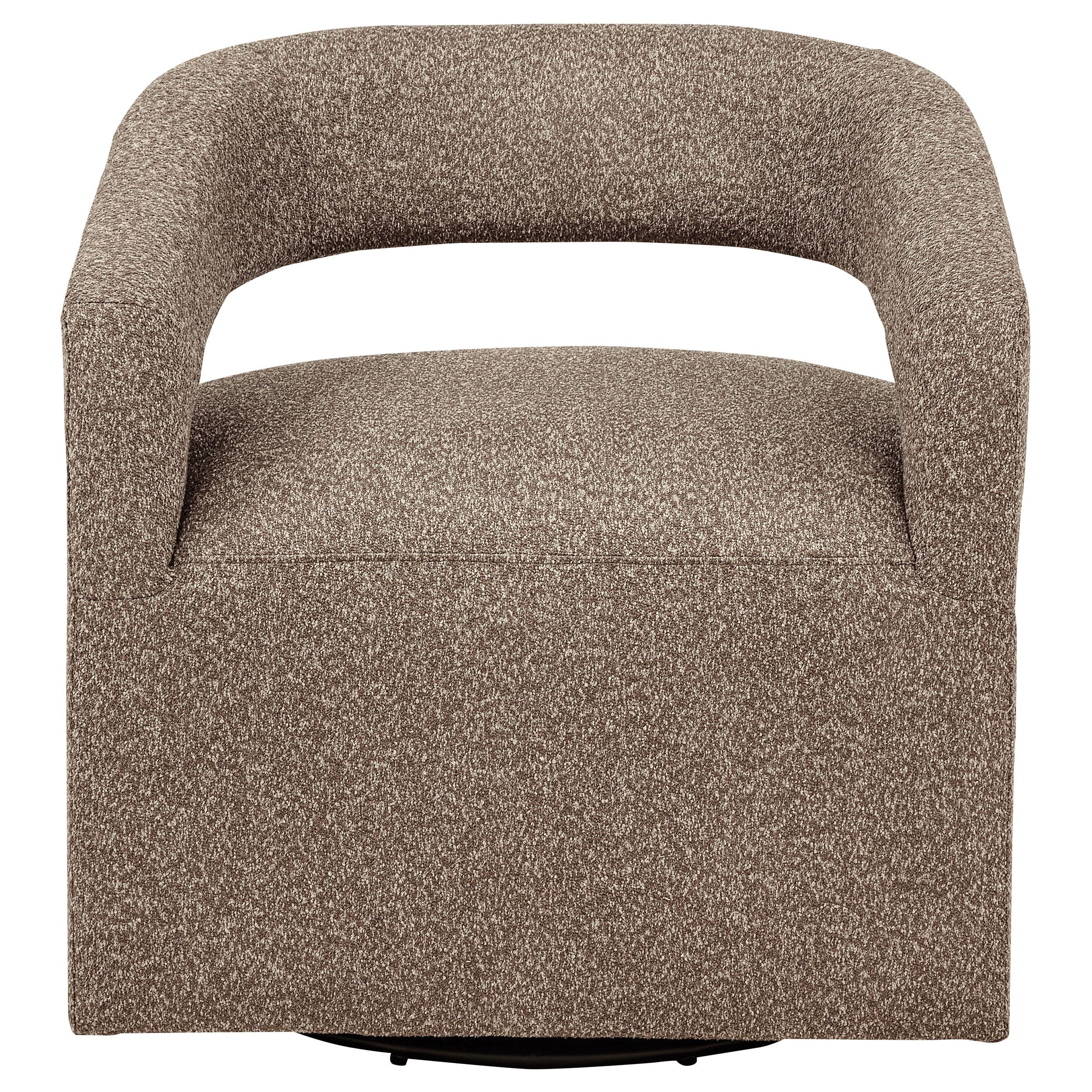 Westhill Boucle Upholstered Swivel Accent Chair Rocky Road - 907538