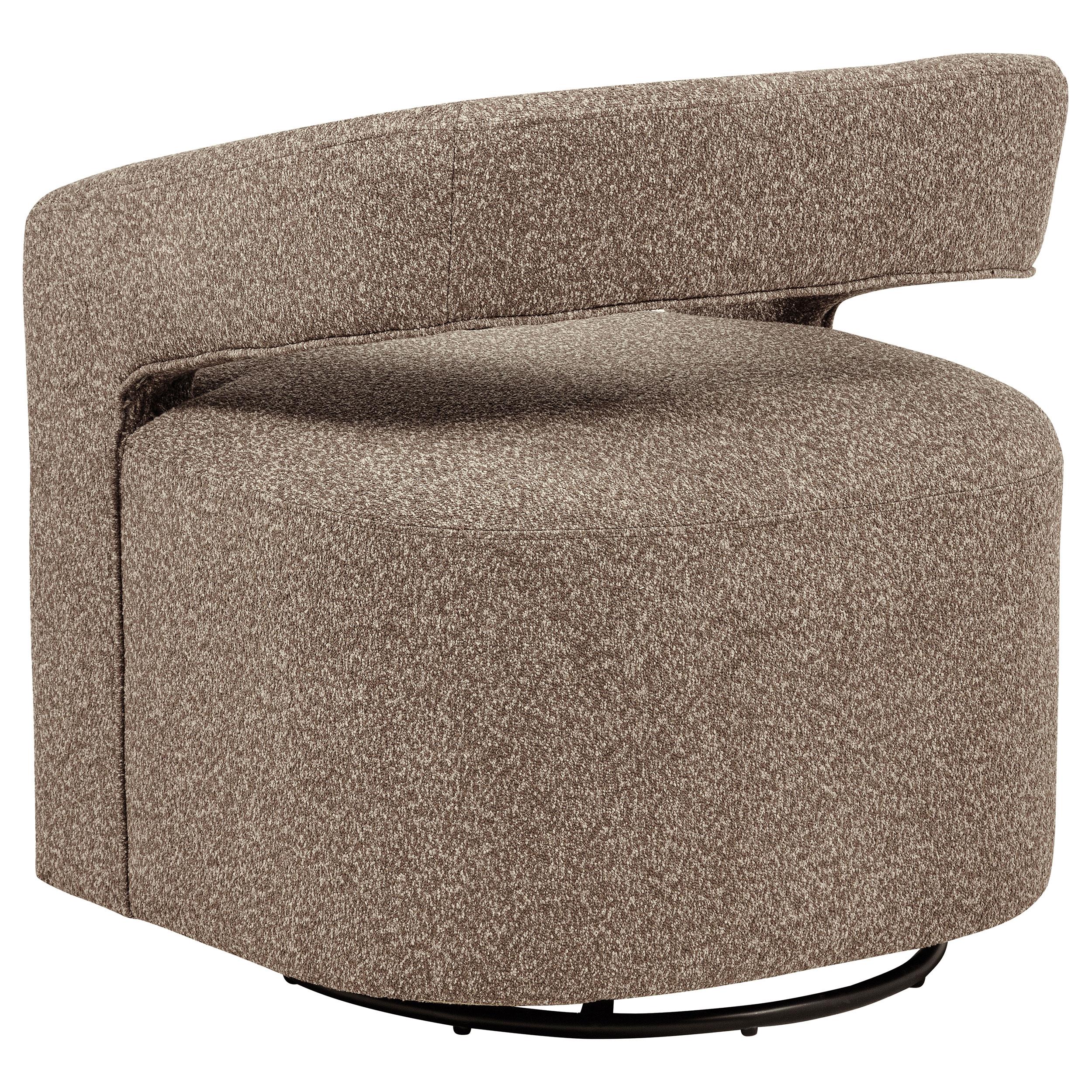 Westhill Boucle Upholstered Swivel Accent Chair Rocky Road - 907538