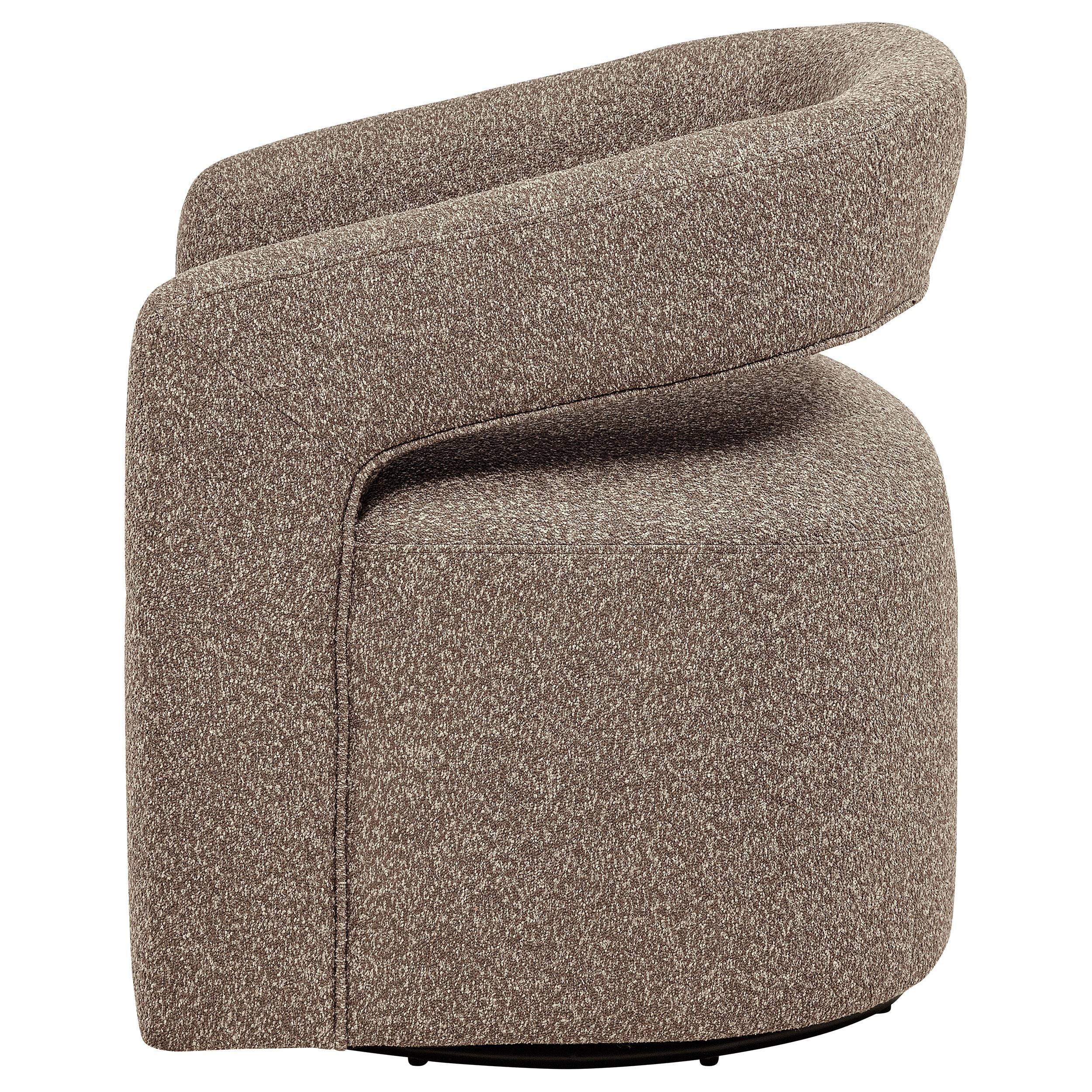 Westhill Boucle Upholstered Swivel Accent Chair Rocky Road - 907538