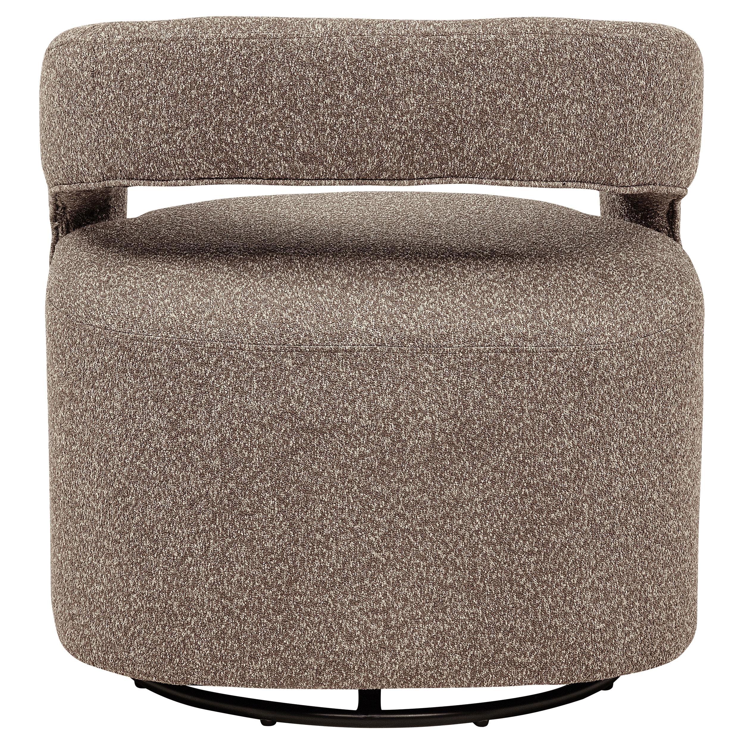 Westhill Boucle Upholstered Swivel Accent Chair Rocky Road - 907538