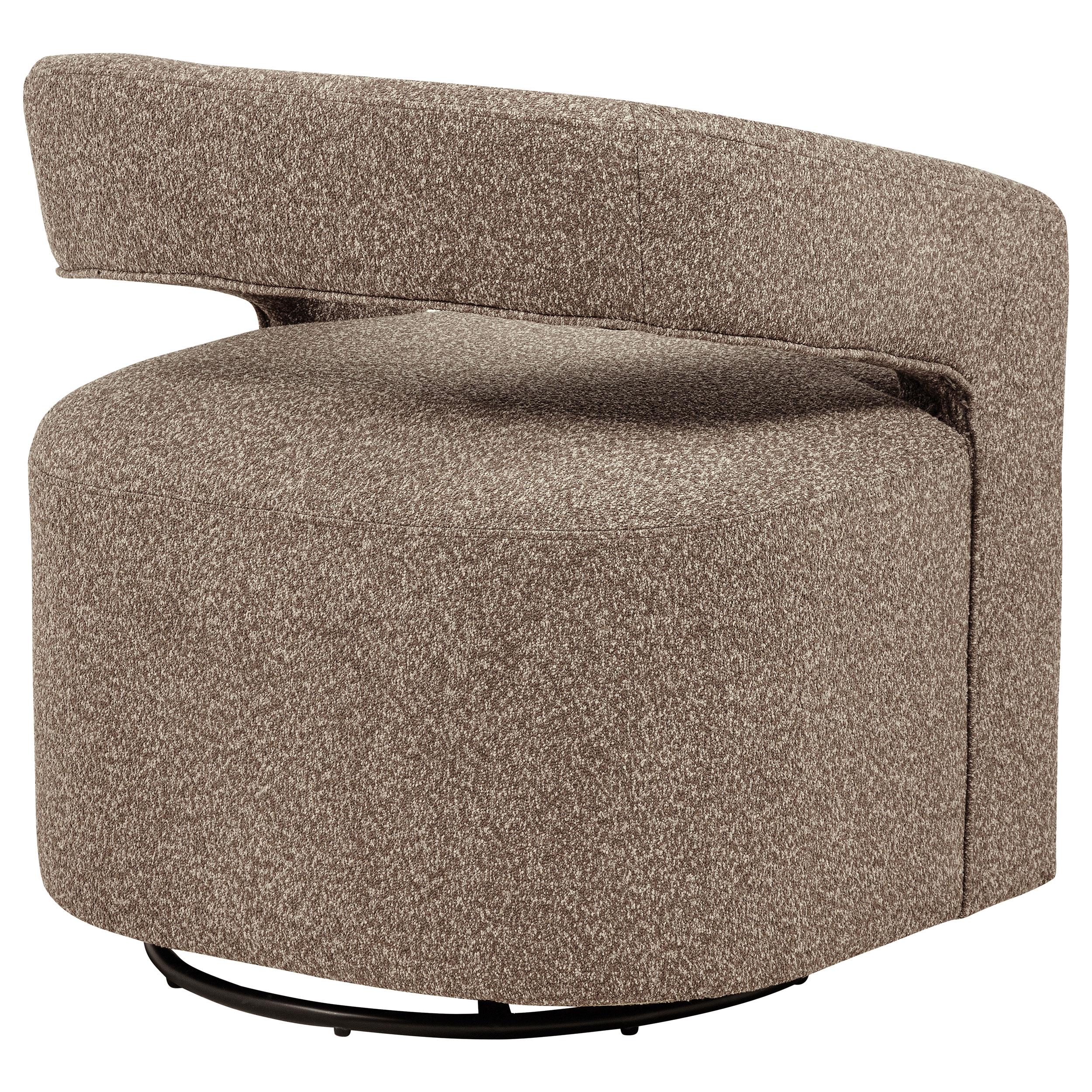 Westhill Boucle Upholstered Swivel Accent Chair Rocky Road - 907538
