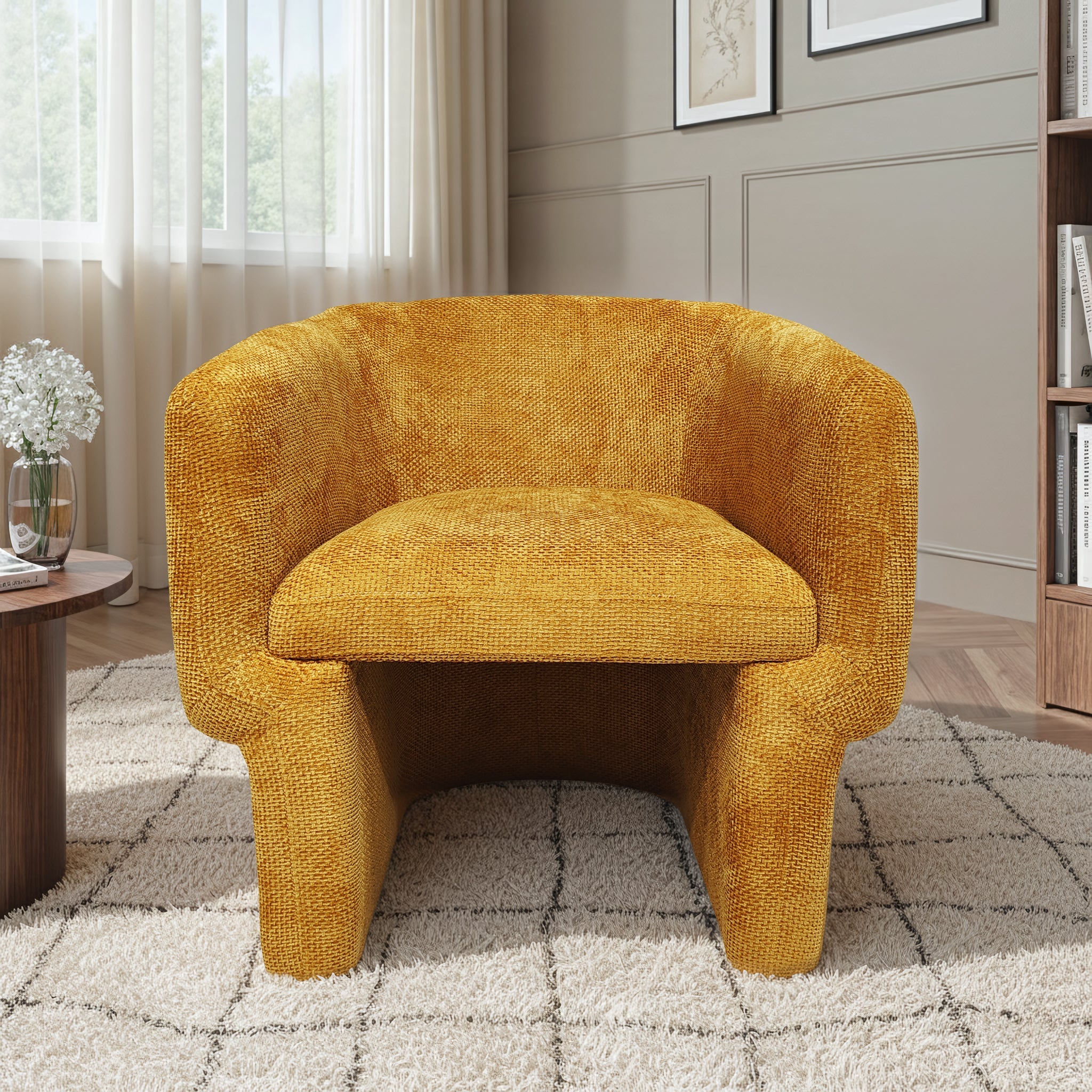 Wichita Gold Chenille Lounge Chair - LCH04503402