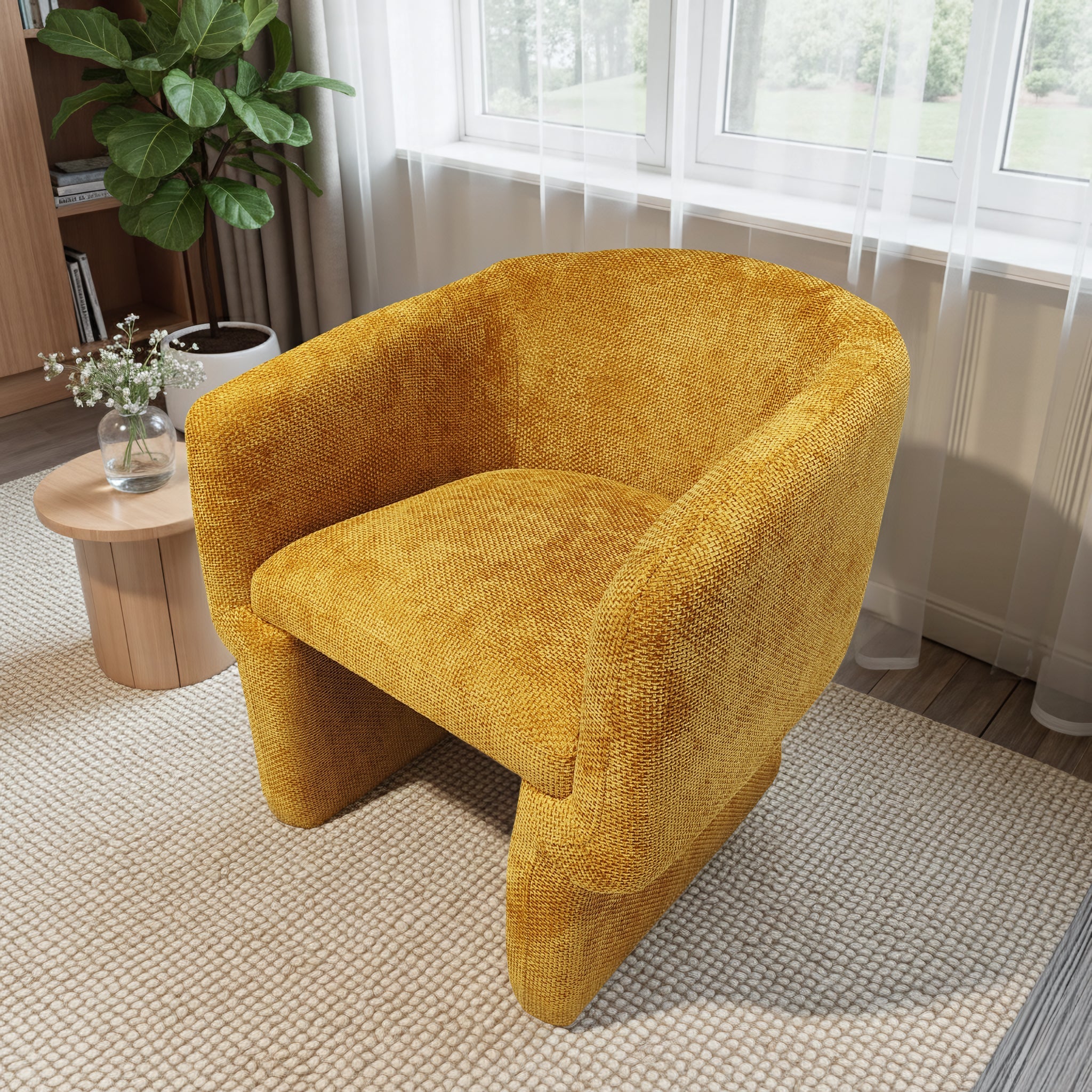 Wichita Gold Chenille Lounge Chair - LCH04503402