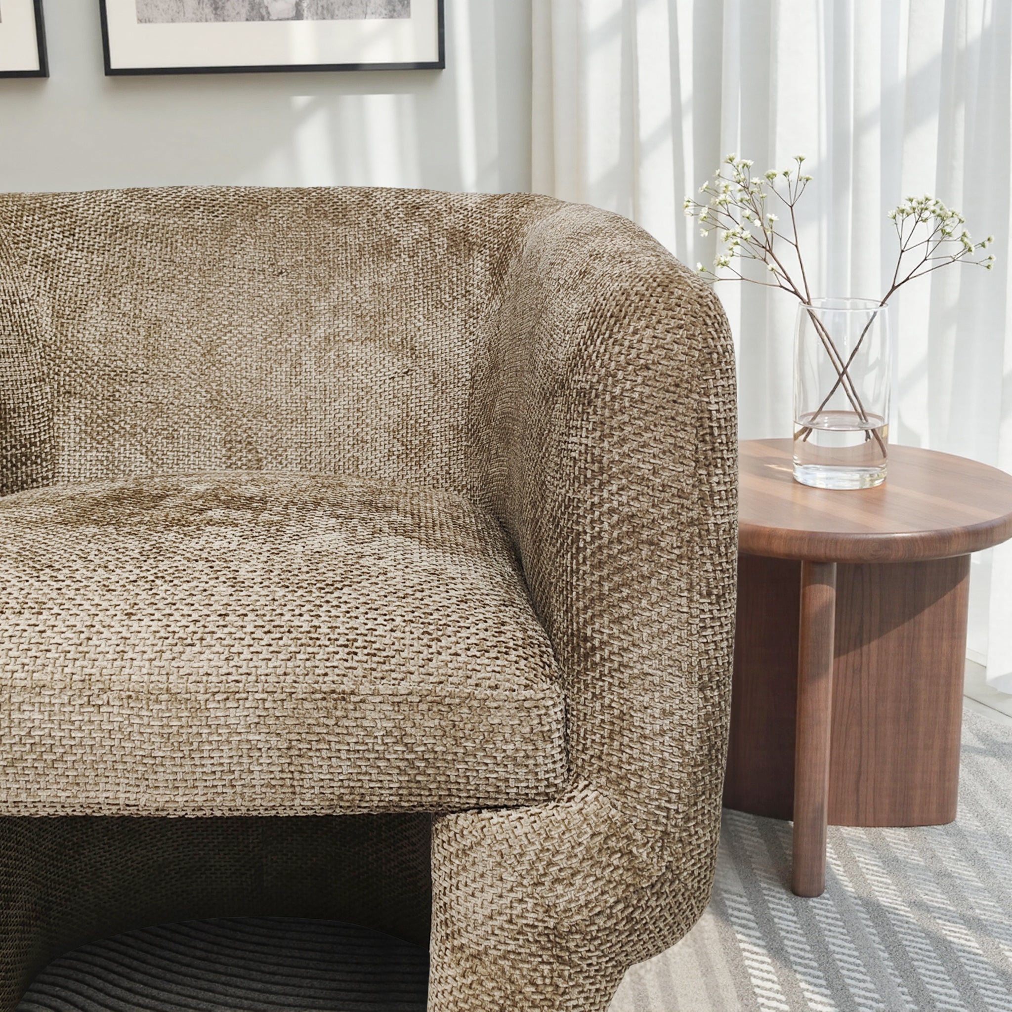 Wichita Light Brown Chenille Lounge Chair - LCH04503401