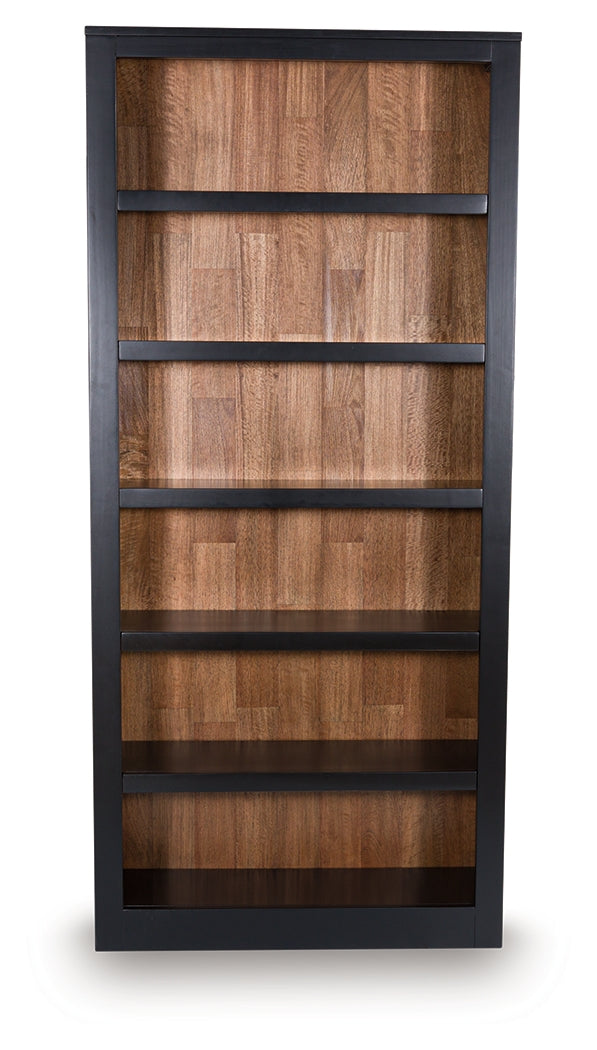 Wildenauer Brown/Black 75" Bookcase - H664-70